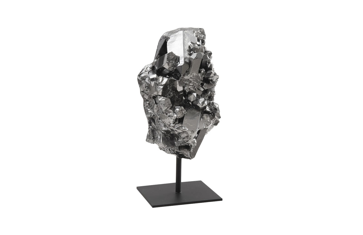 Cast Crystal on Stand Liquid Silver, Small