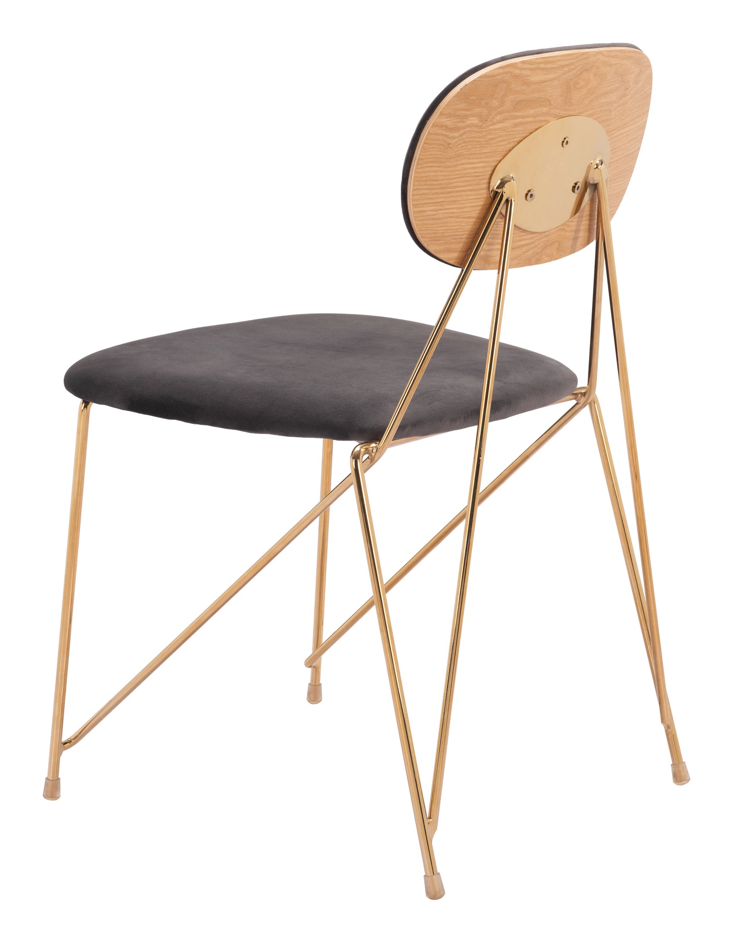 Georges Dining Chair Gray & Gold