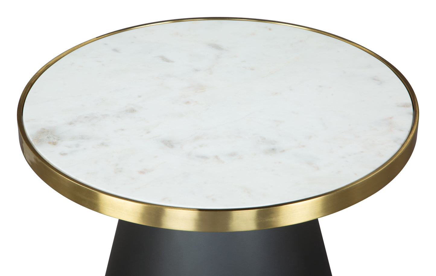 Fusion Side Table White, Gold & Black