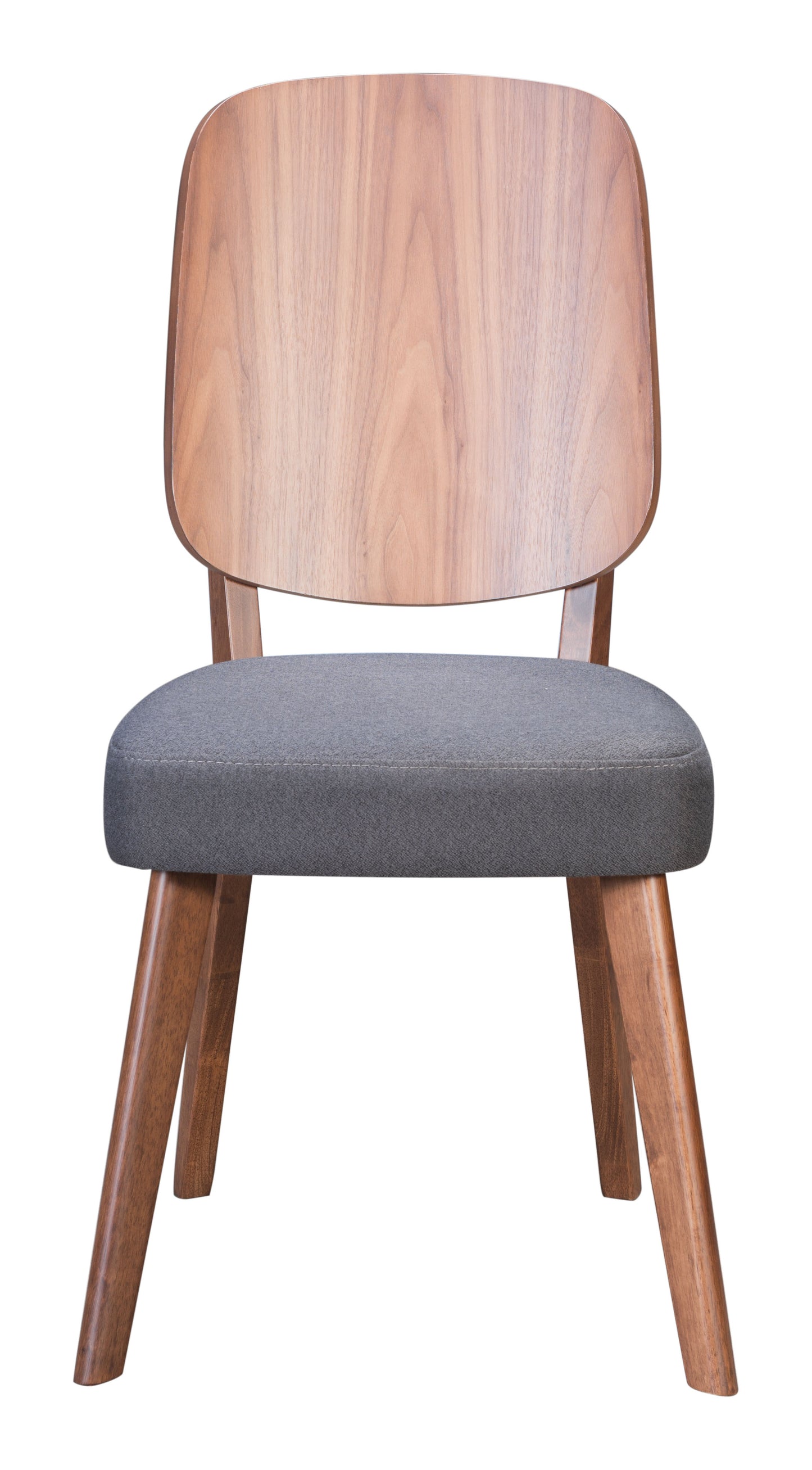Alberta Dining Chair Walnut & Dark Gray