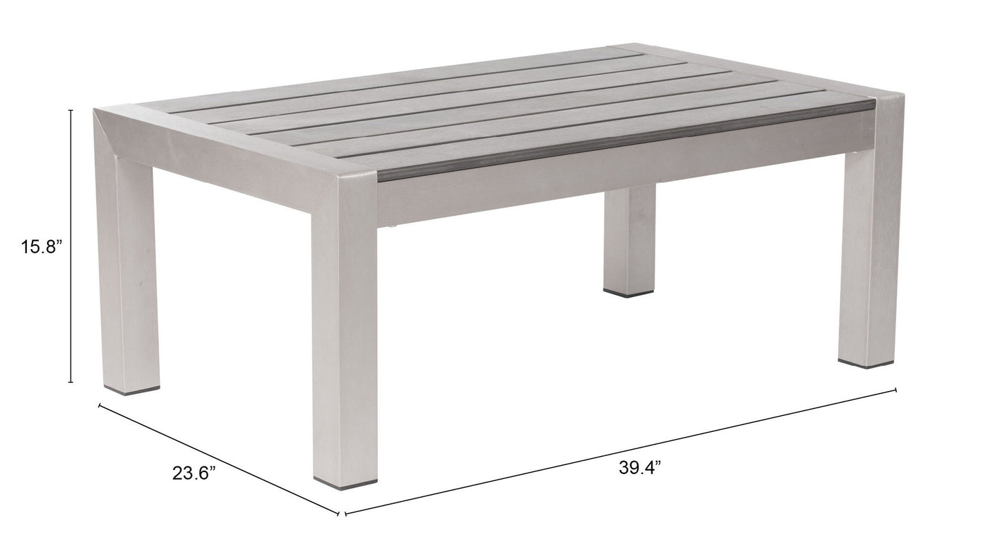 Cosmopolitan Coffee Table Gray & Silver
