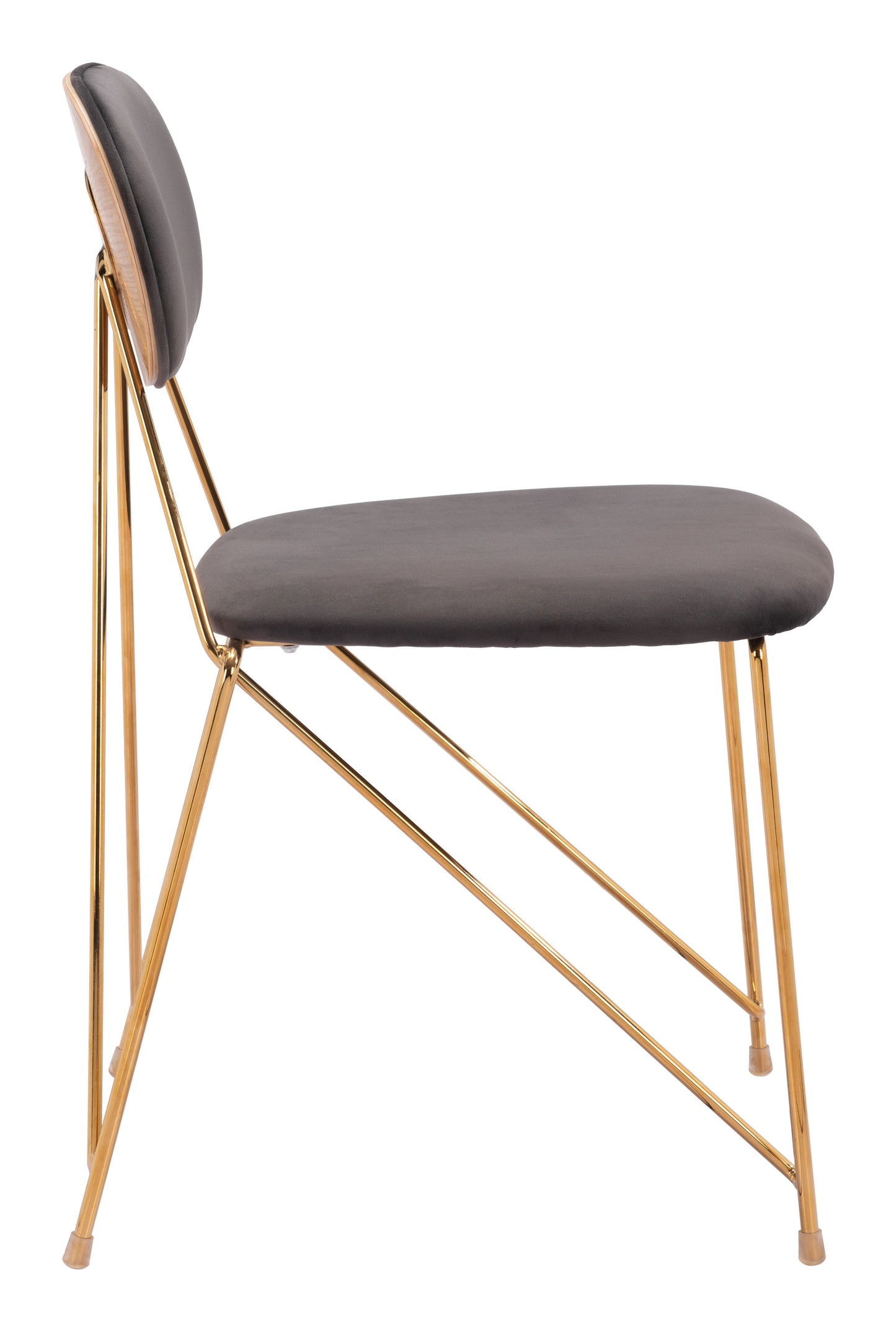 Georges Dining Chair Gray & Gold