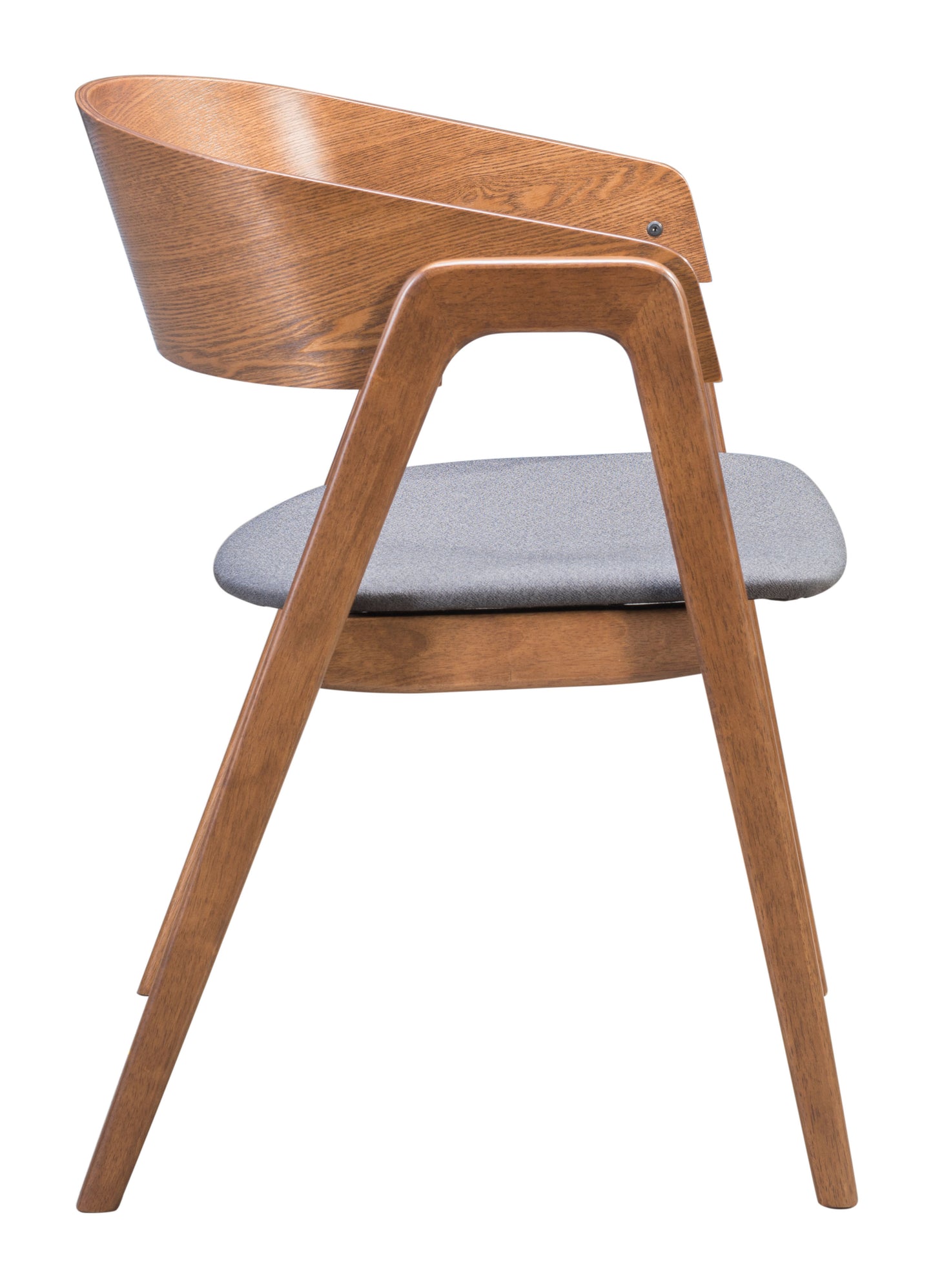 Alden Dining Arm Chair Walnut & Dark Gray