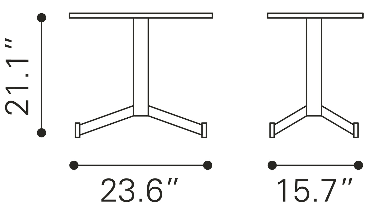 Mazzy Side Table Brown