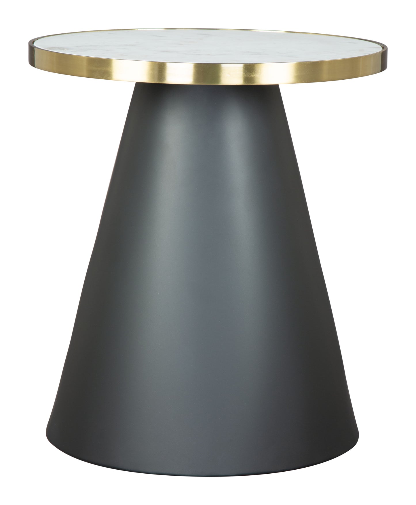 Fusion Side Table White, Gold & Black