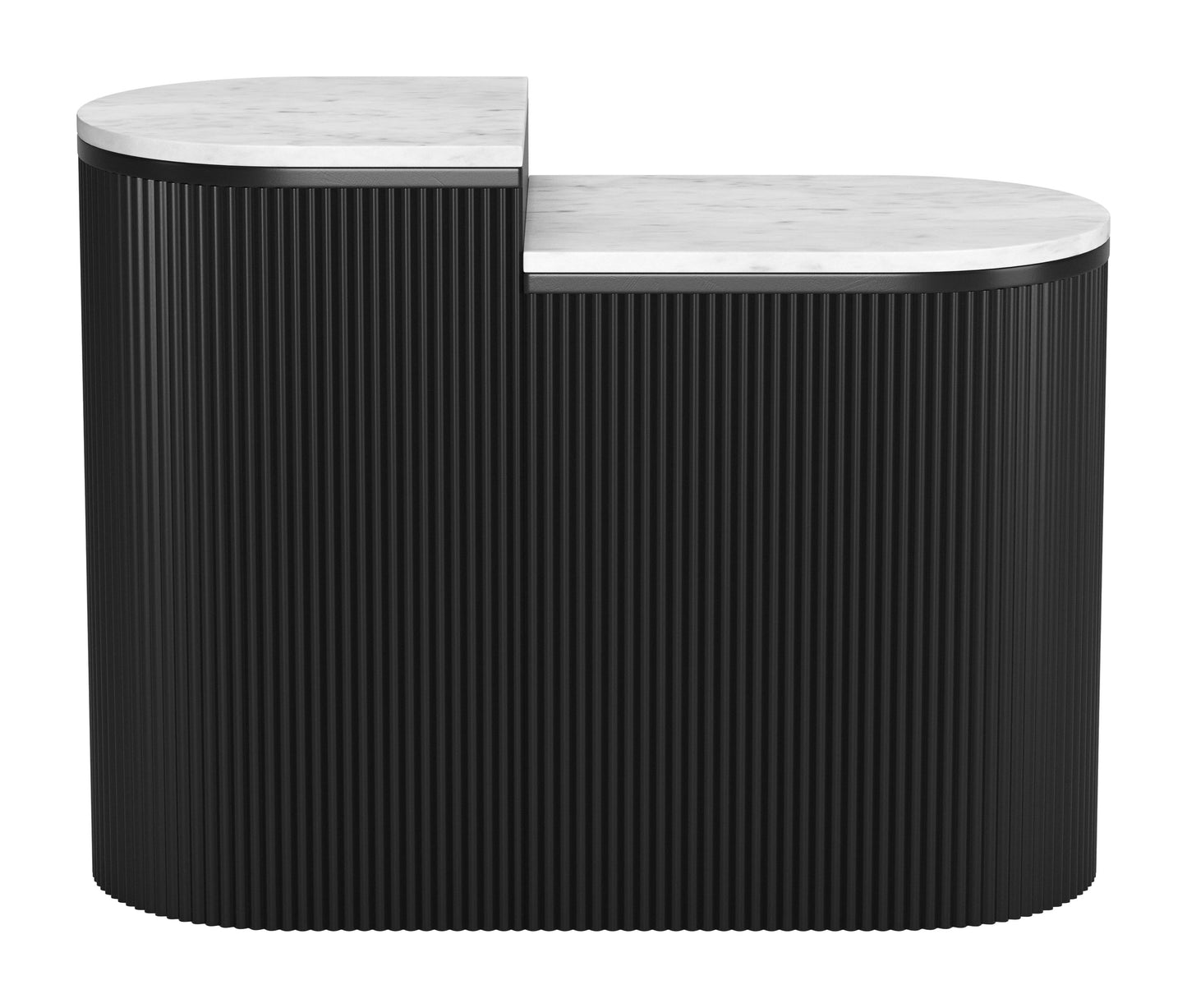Ormara Side Table Set White & Black