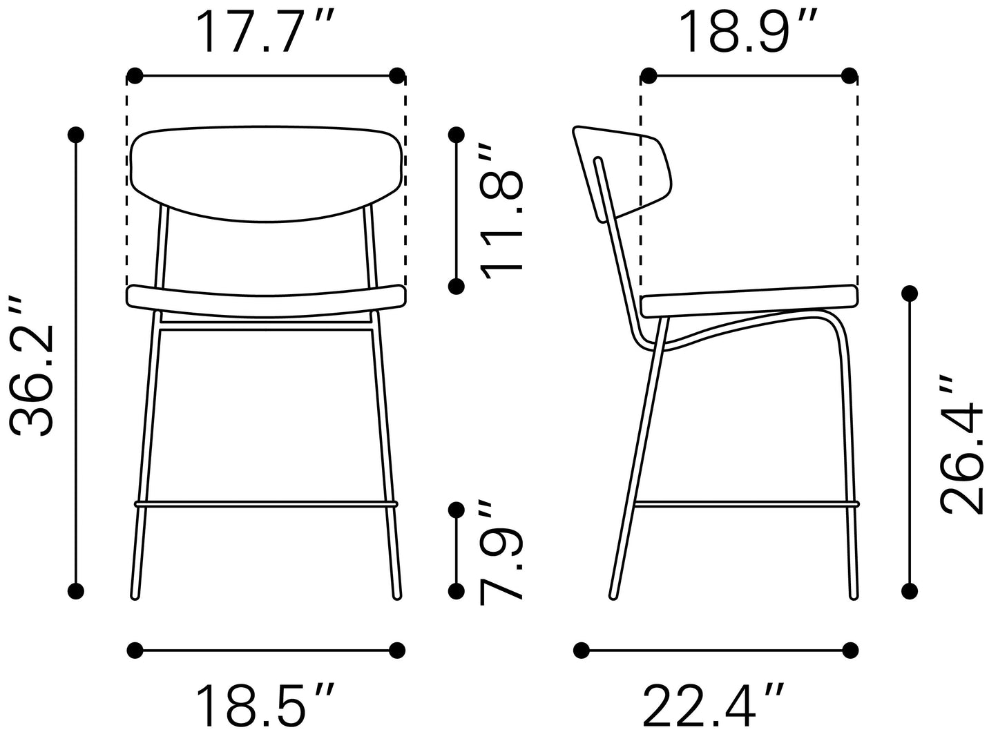 Charon Counter Stool Vintage