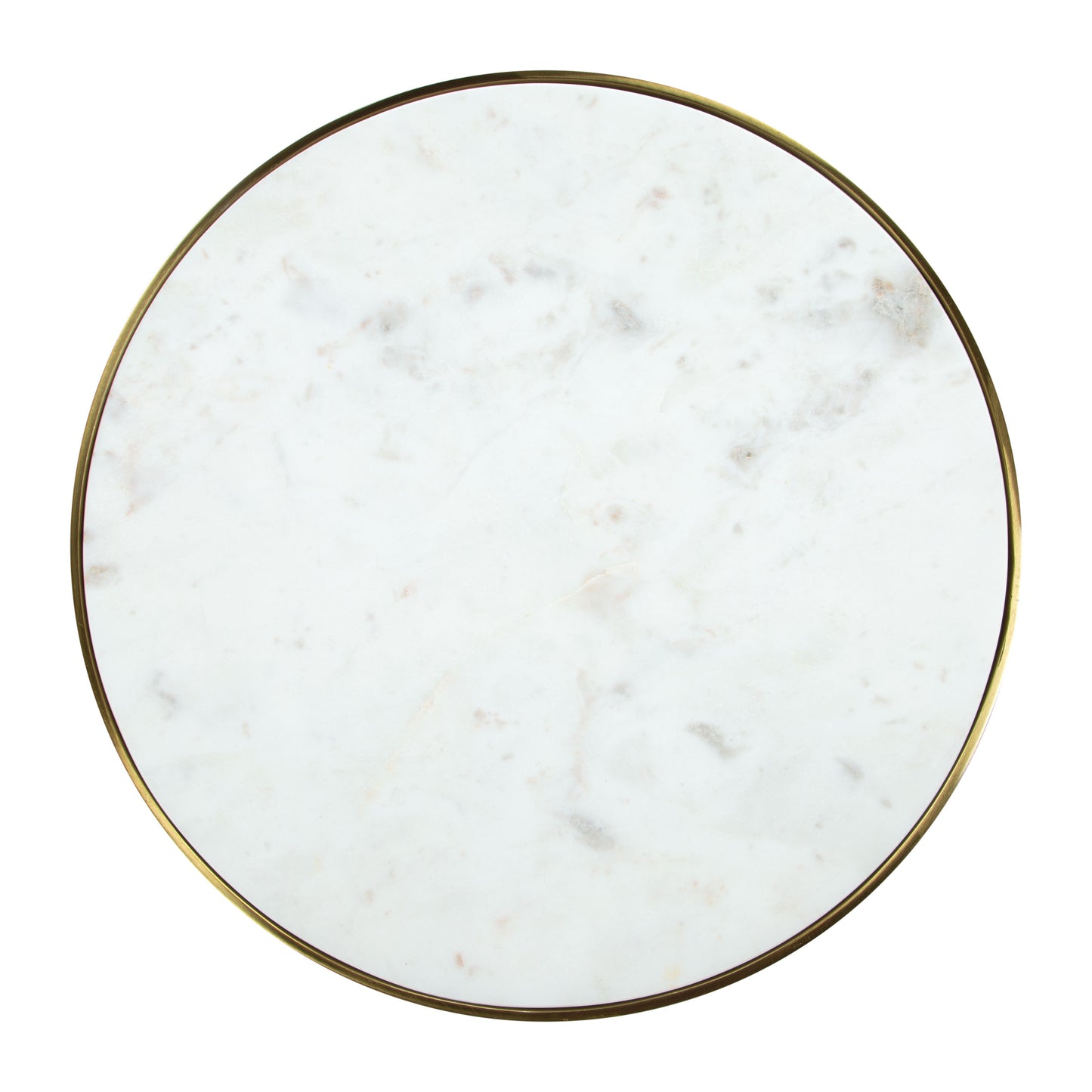 Fusion Side Table White, Gold & Black