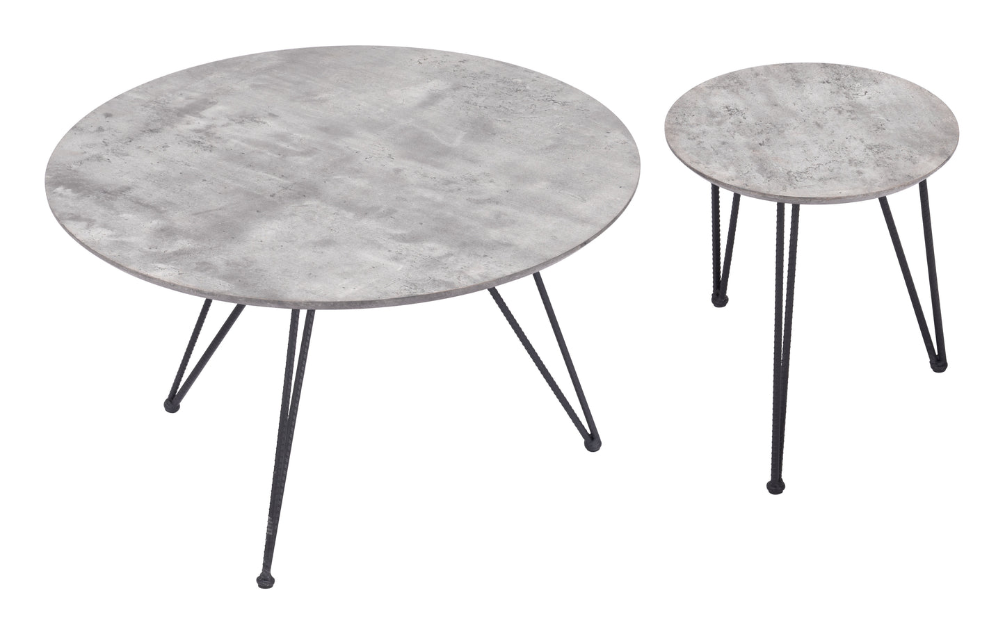 Kerris Coffee Table Set Gray & Black