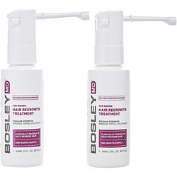 Bosleymd Hair Regrowth Treatment For Women Regular Strength Minoxidil Topical Solution 2% Two Month Supply 2- 2 Oz Bottles (sprayer)
