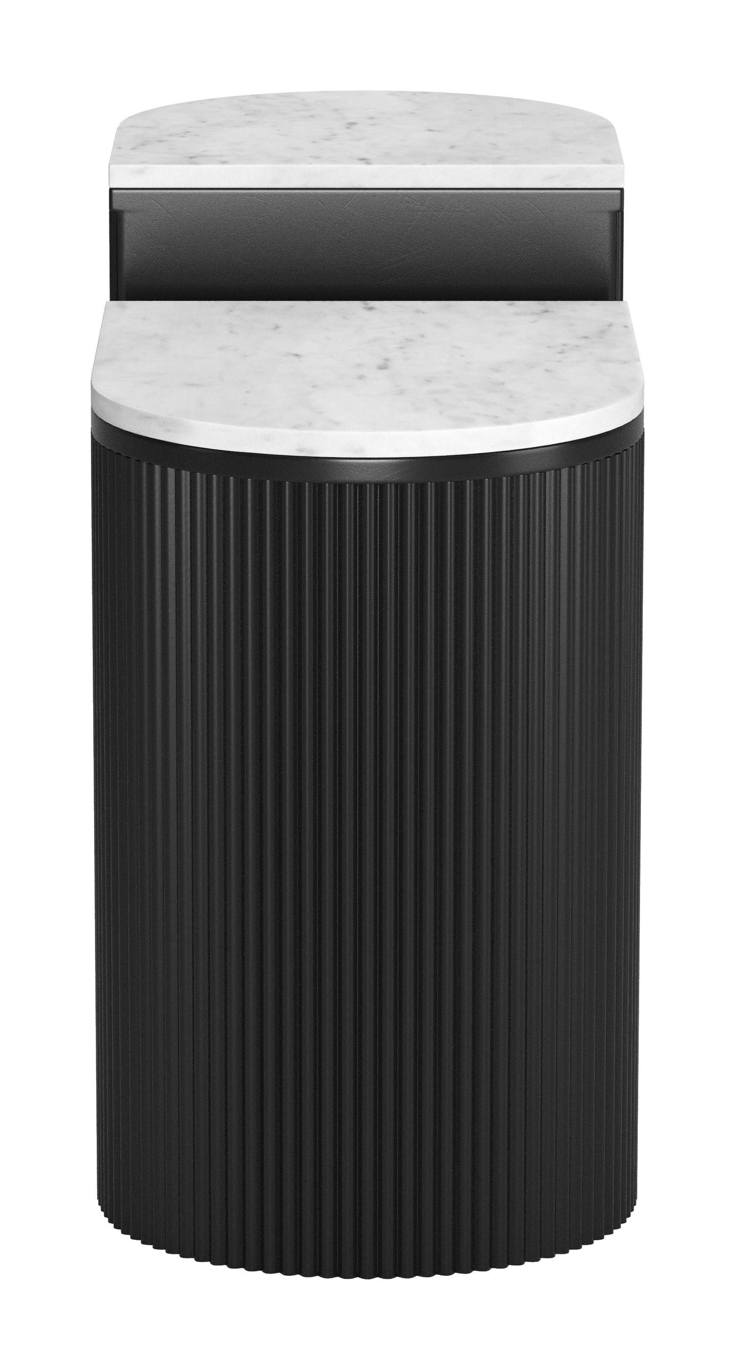 Ormara Side Table Set White & Black