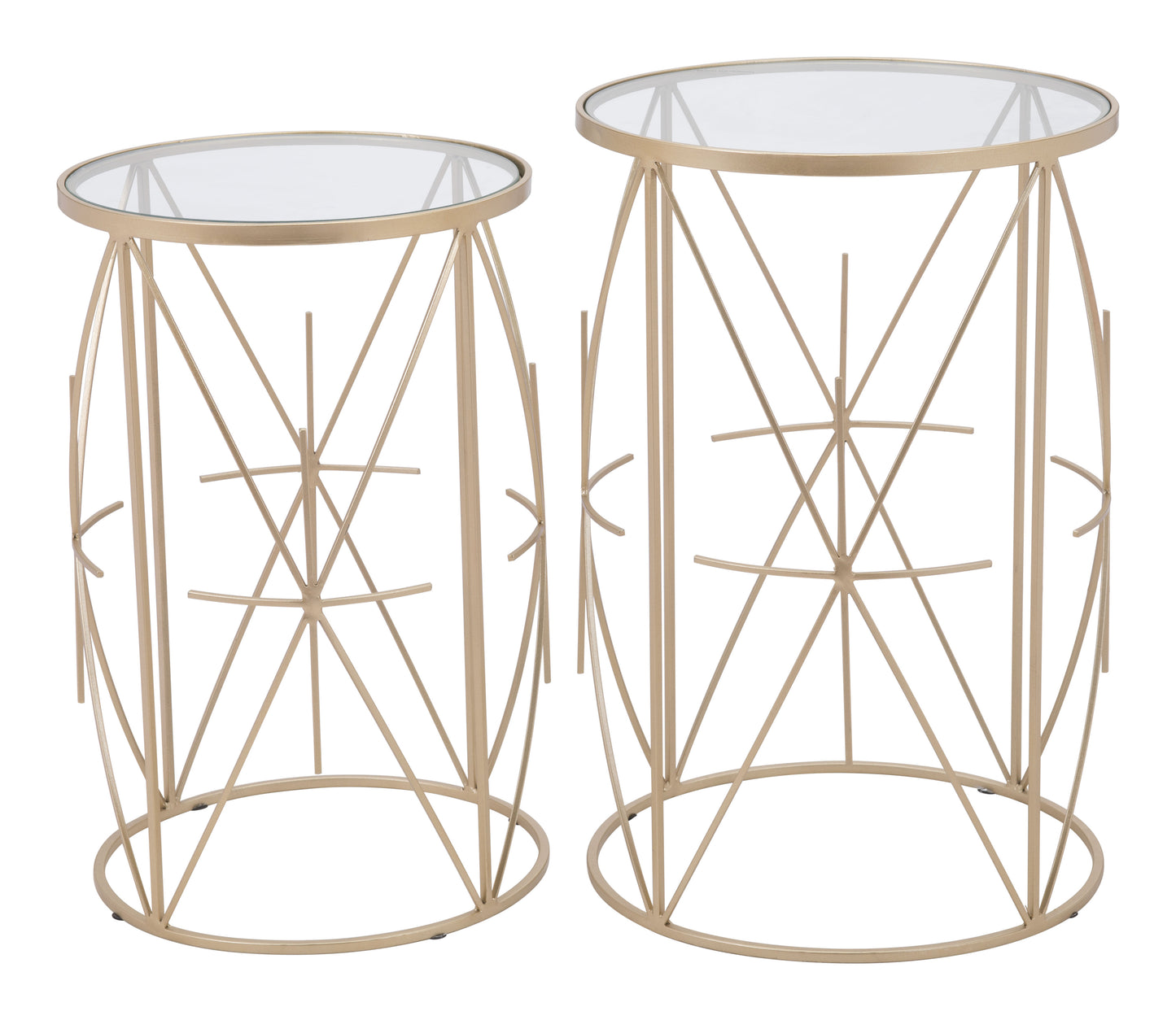 Hadrian Side Table Set Gold