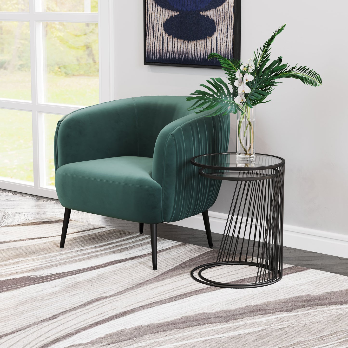 Shine Nesting Table Set Black