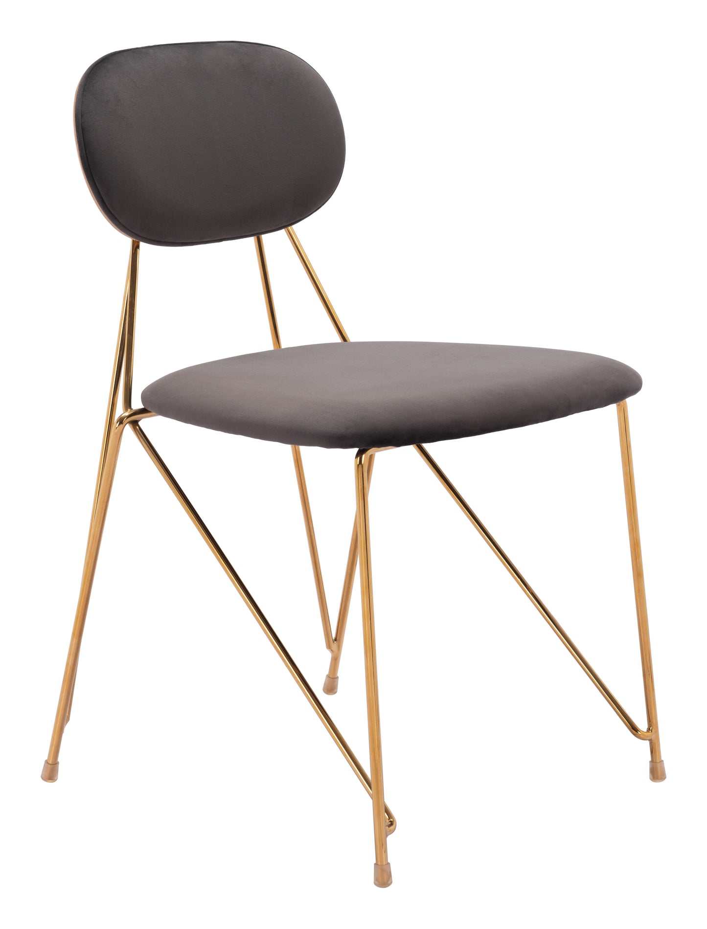 Georges Dining Chair Gray & Gold