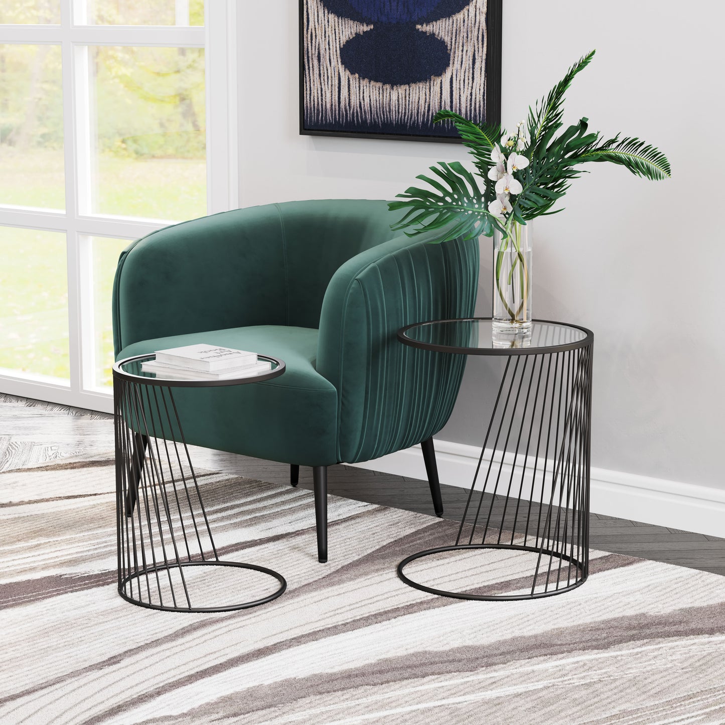 Shine Nesting Table Set Black