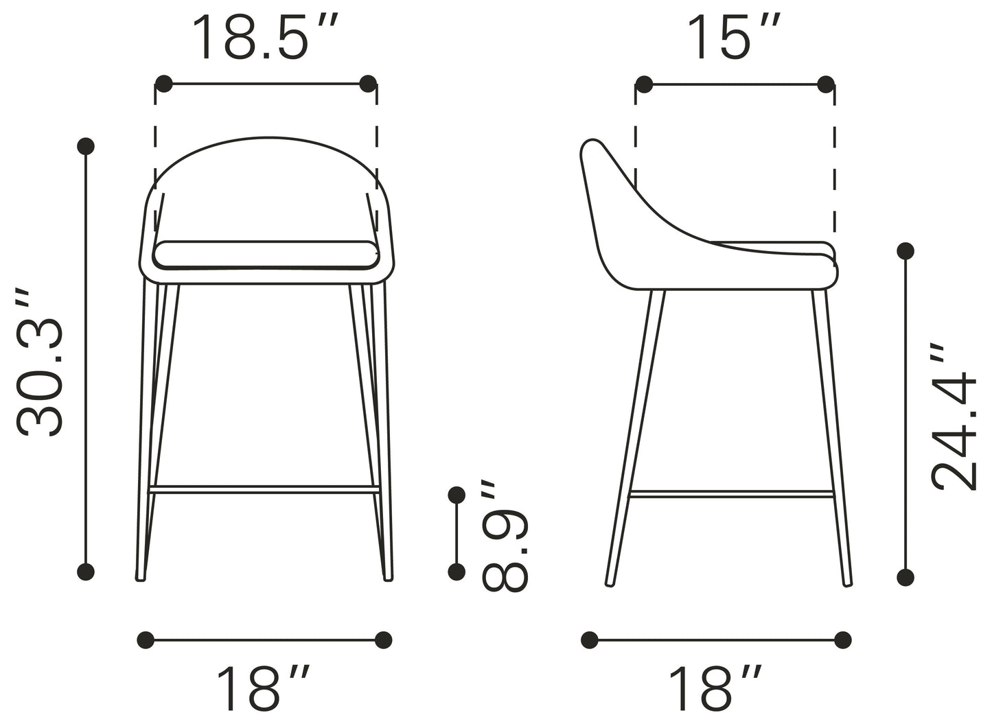 Reykjavik Counter Stool