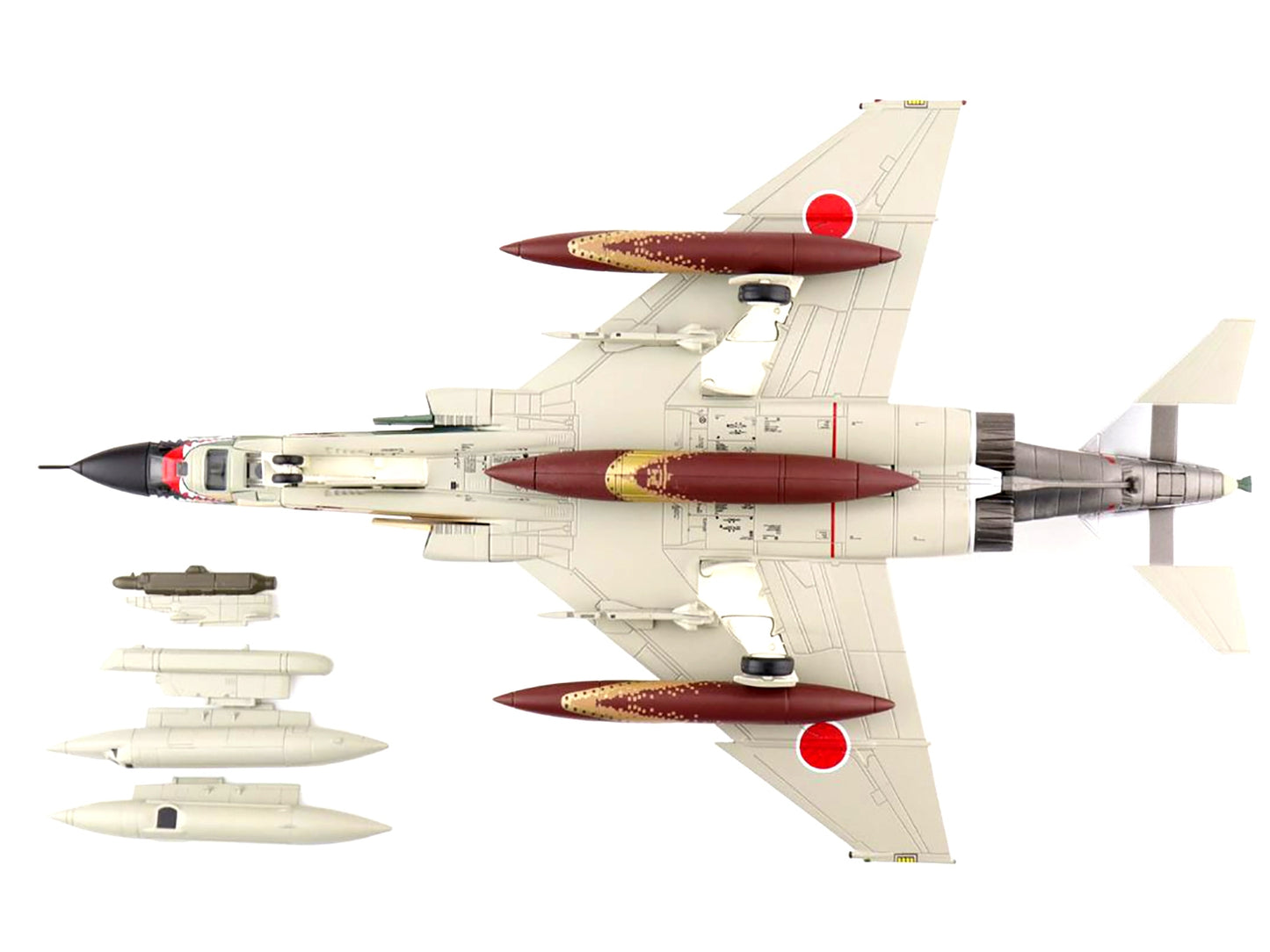 McDonnell Douglas RF-4E Phantom II Fighter Aircraft 57-6907 JASDF "501 SQ Final Year 2020" "Air Power Series" 1/72 Scale Model by Hobby Master