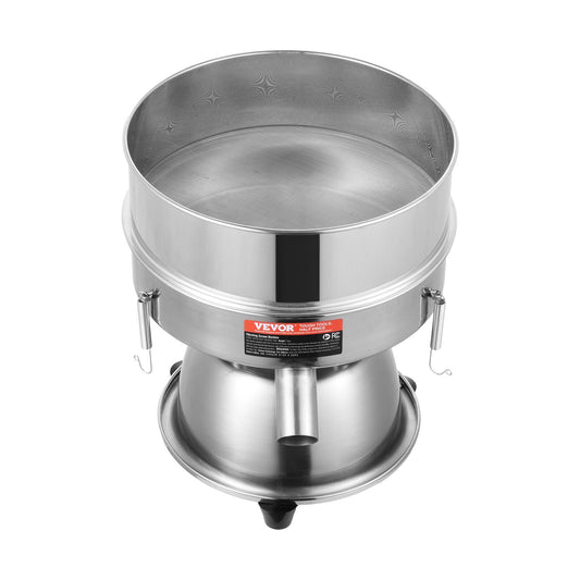 Automatic Electric Vibrating Sieve, Stainless Steel Sifter Shaker Machine with 40+60 Mesh, 45W Automatic Powder Sifter Machine Countertop, Electric Sieve Shaker for Flour Powers, Mungbean, Rice