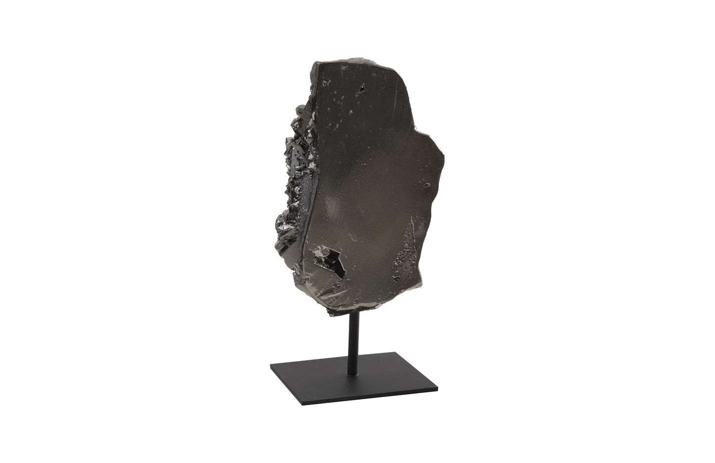 Cast Crystal on Stand Liquid Silver, Small