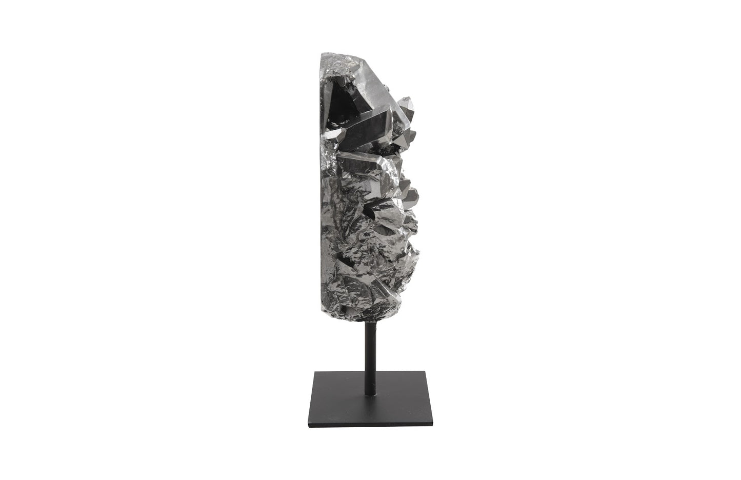 Cast Crystal on Stand Liquid Silver, Small