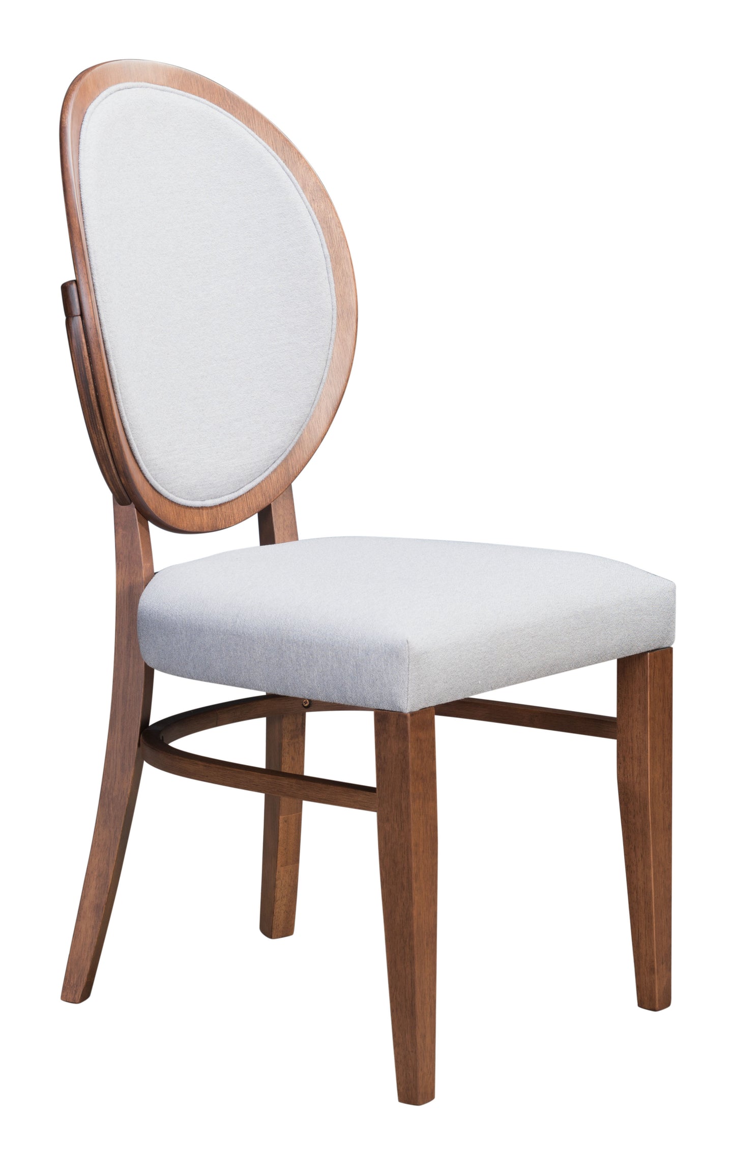 Regents Dining Chair Walnut & Light Gray