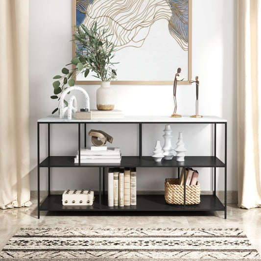 Singularity Console Table White & Black