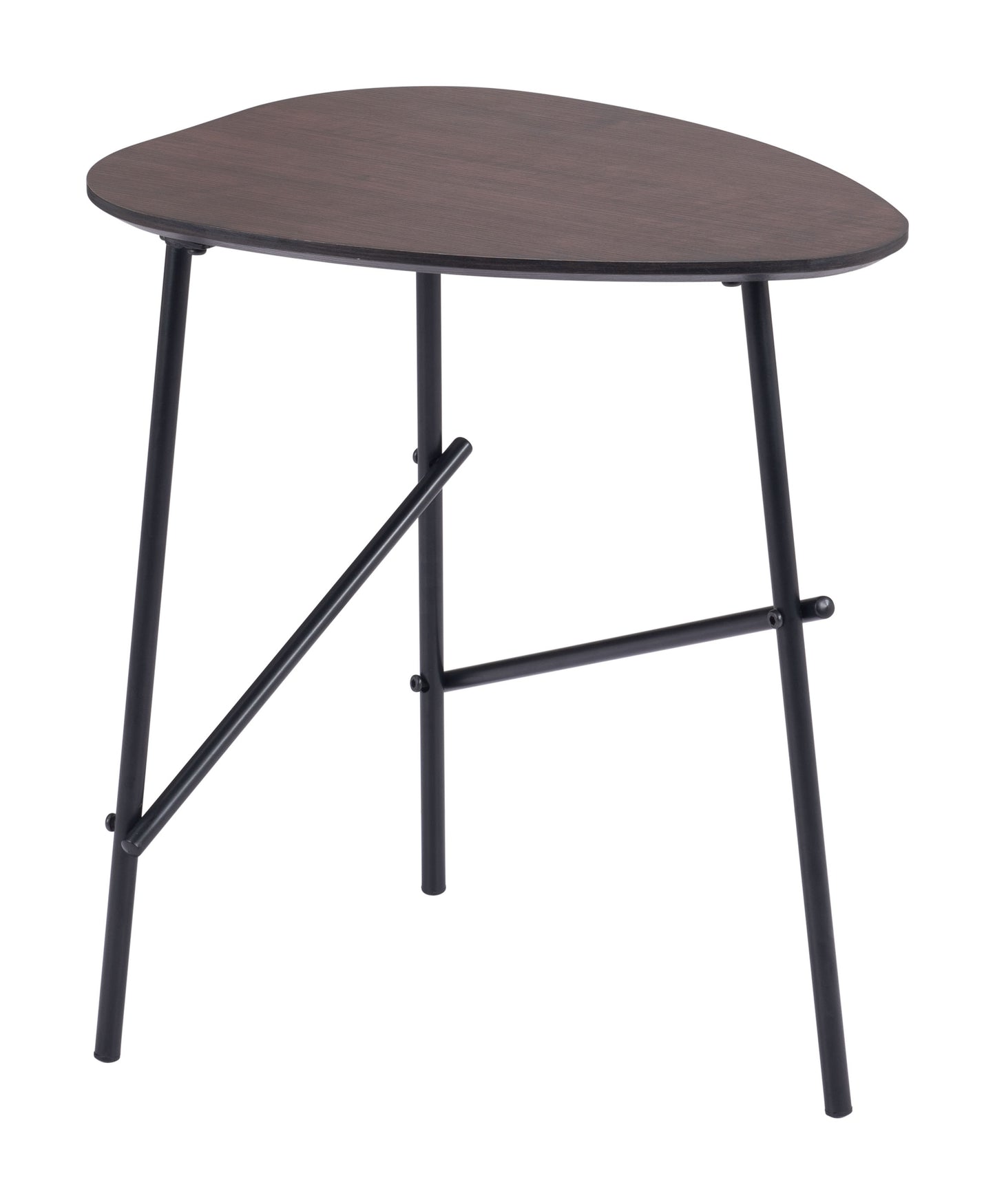 Ireland Side Table Dark Brown & Black