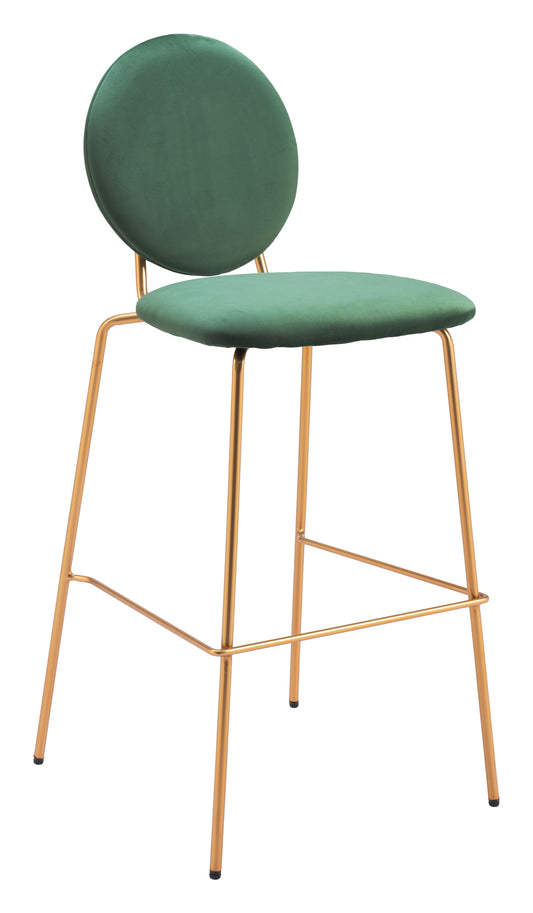 Odessa Barstool Green & Gold