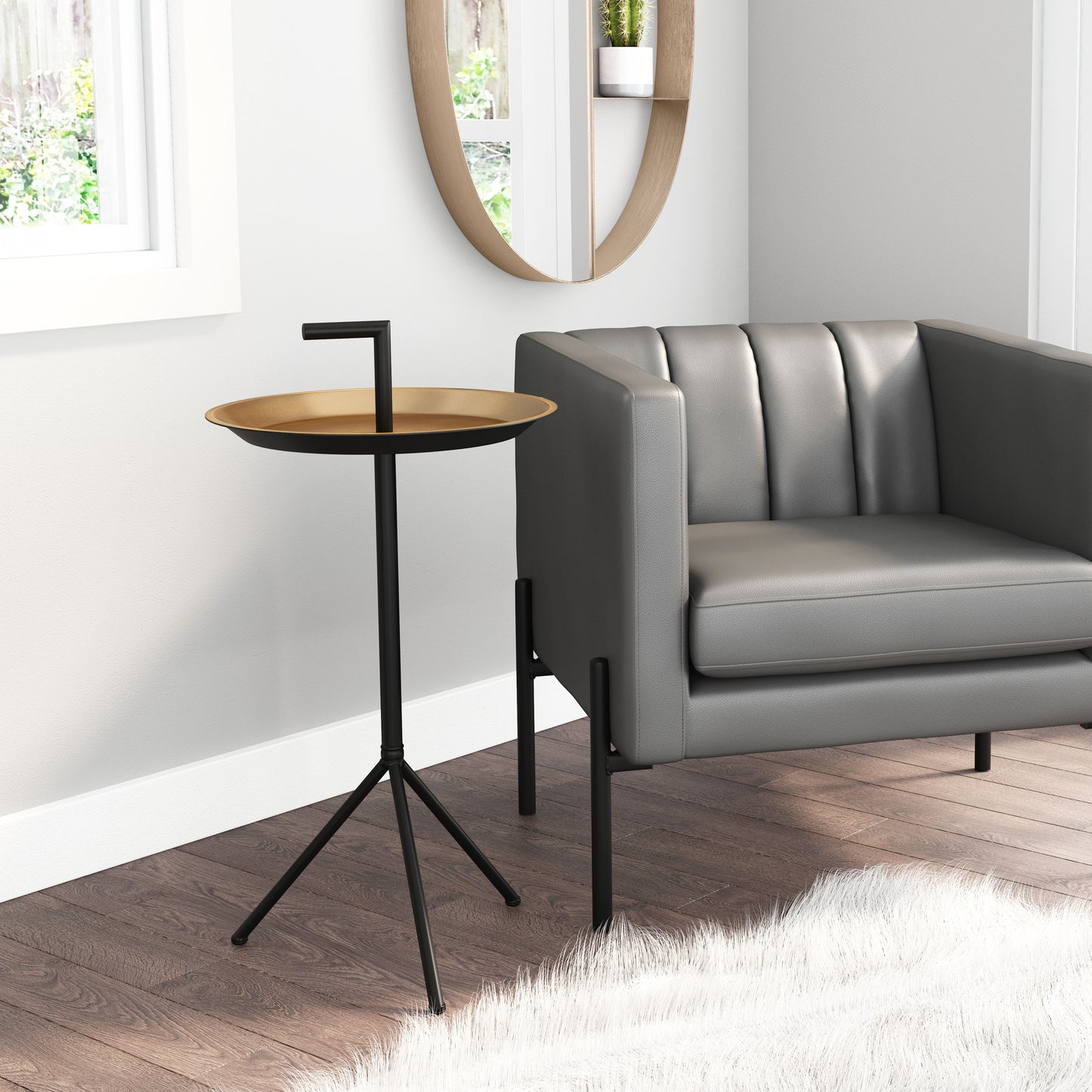 Mercy Accent Table Brass