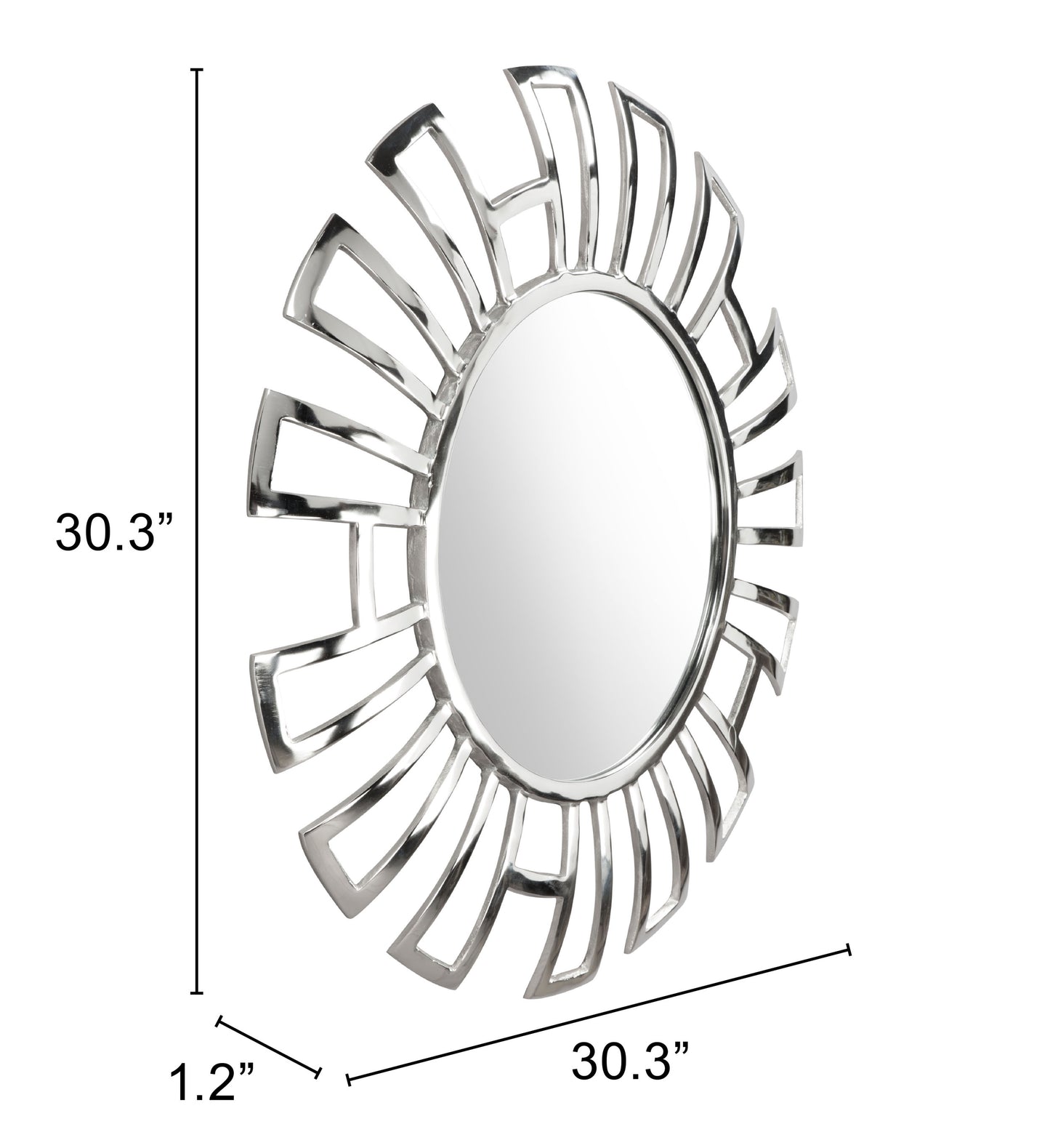 Calmar Round Mirror Chrome