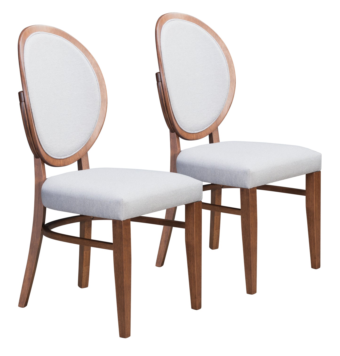 Regents Dining Chair Walnut & Light Gray