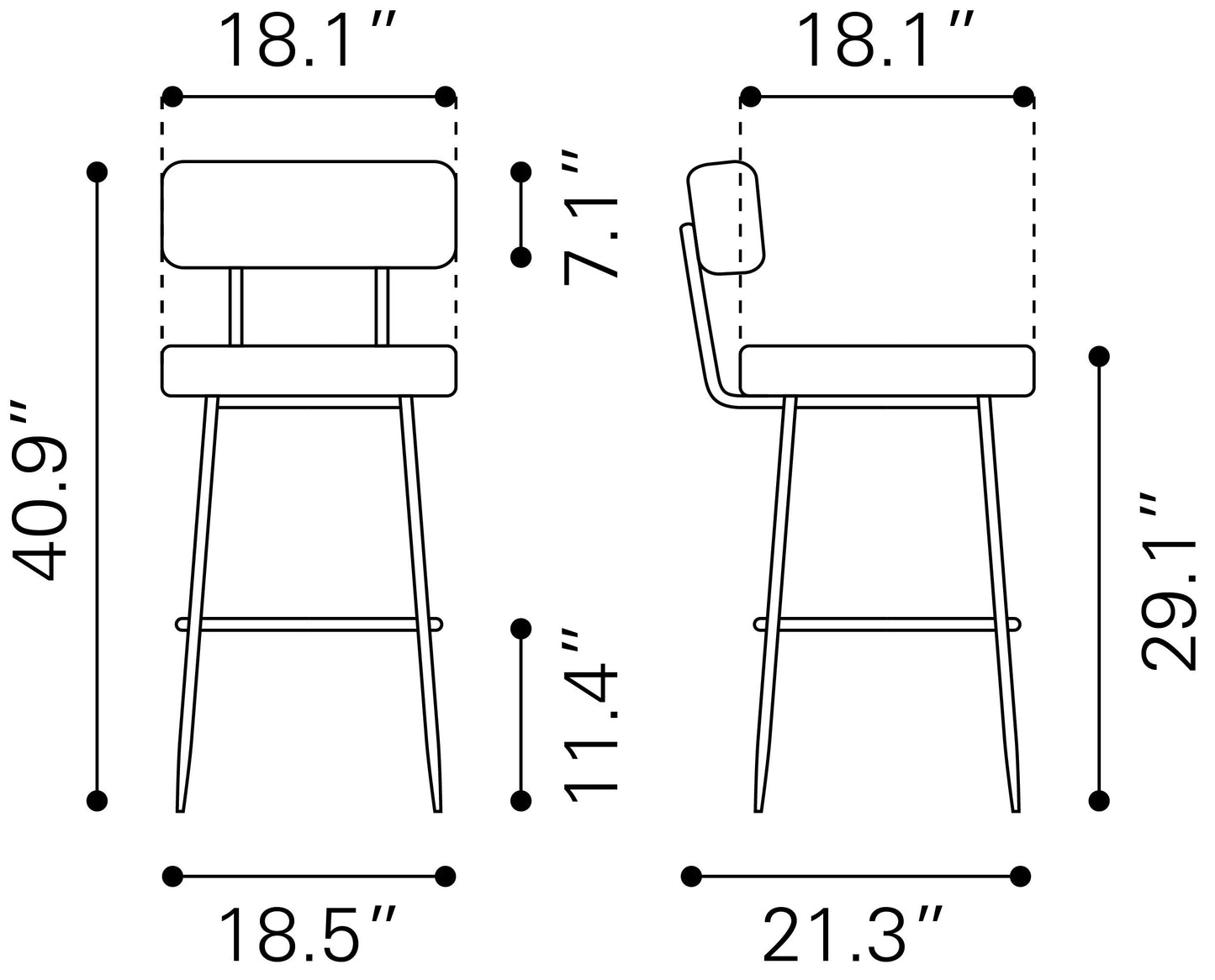 Blanca Barstool Ivory