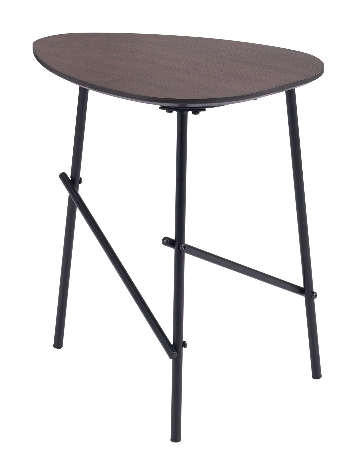 Ireland Side Table Dark Brown & Black