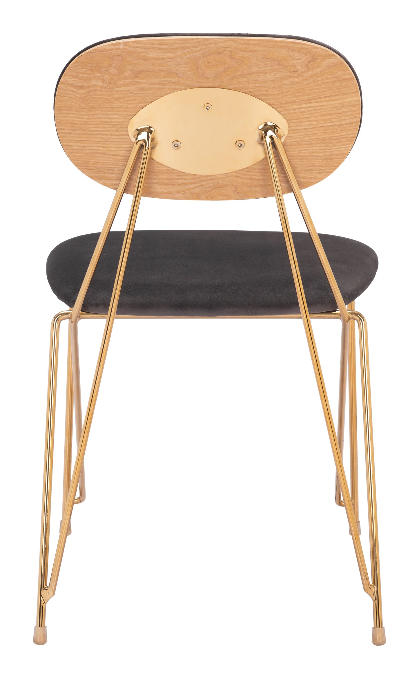 Georges Dining Chair Gray & Gold