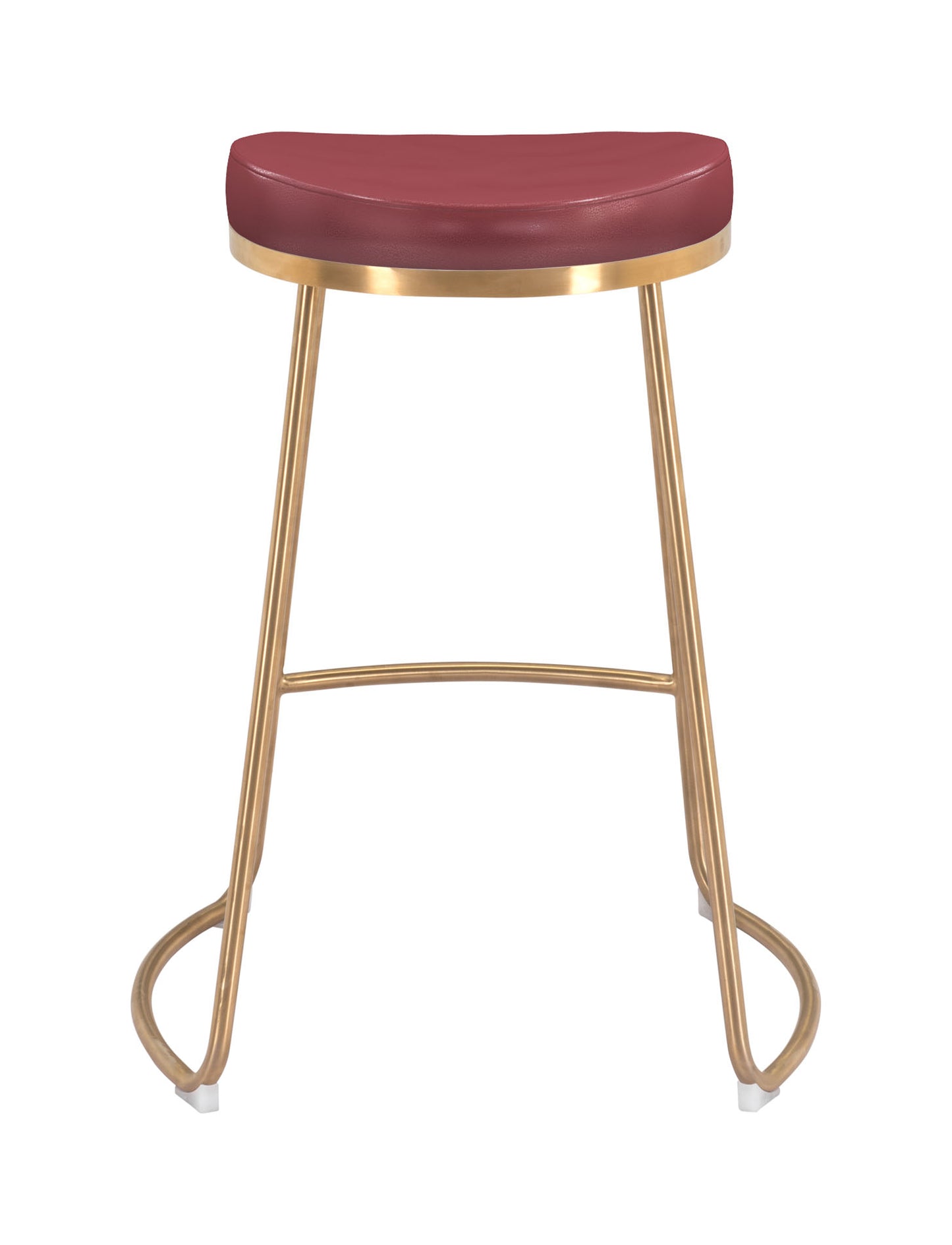 Bree Counter Stool Burgundy & Gold