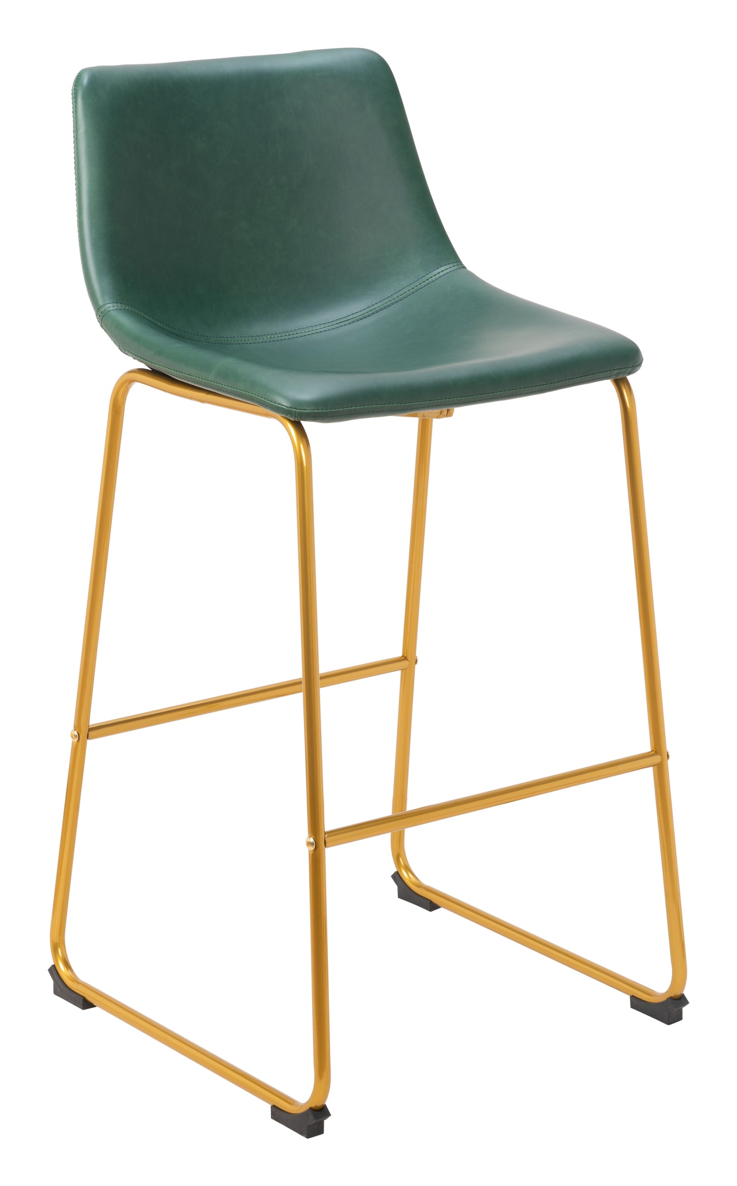 Augusta Barstool Green & Gold