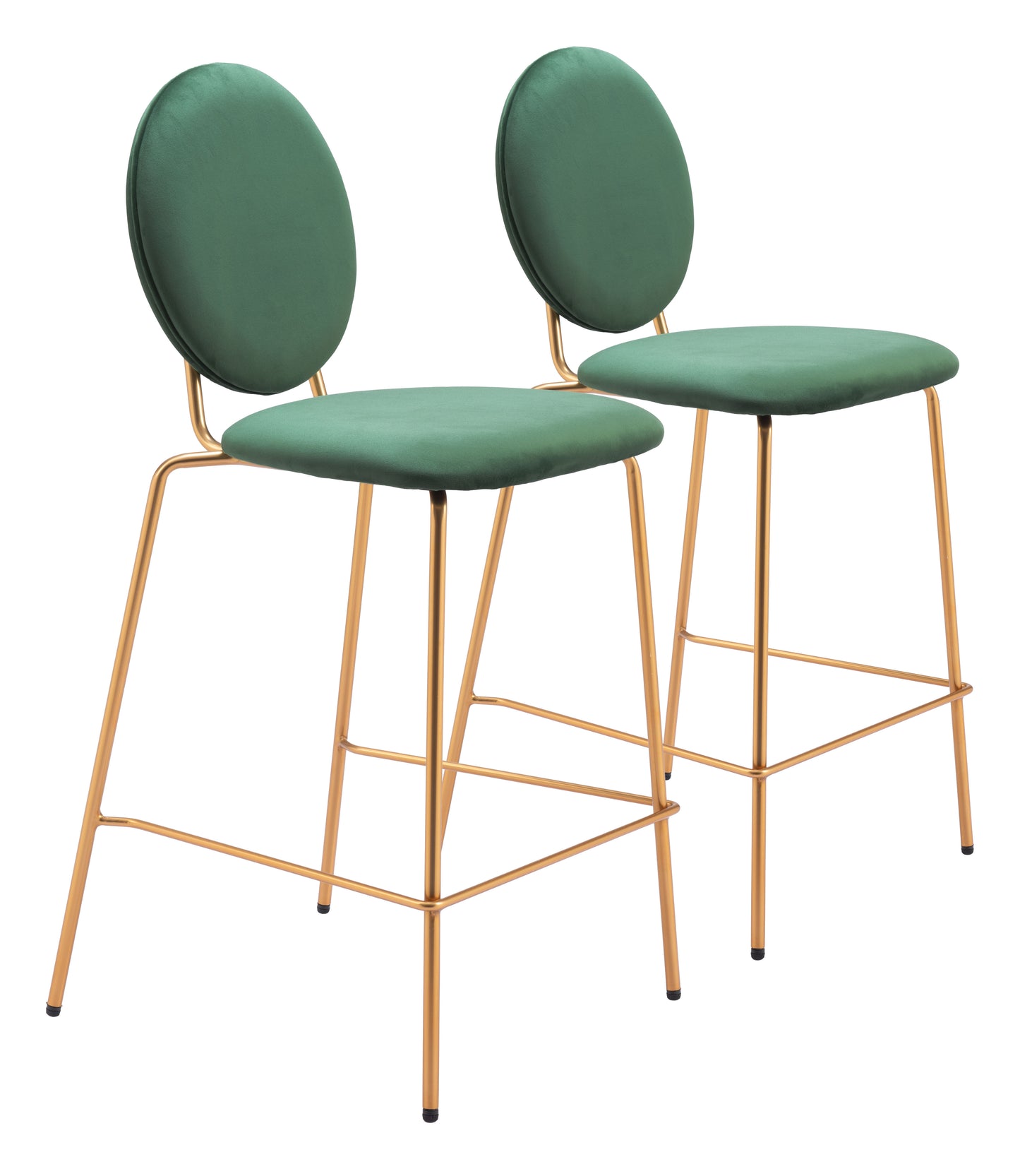 Odessa Counter Stool Green & Gold