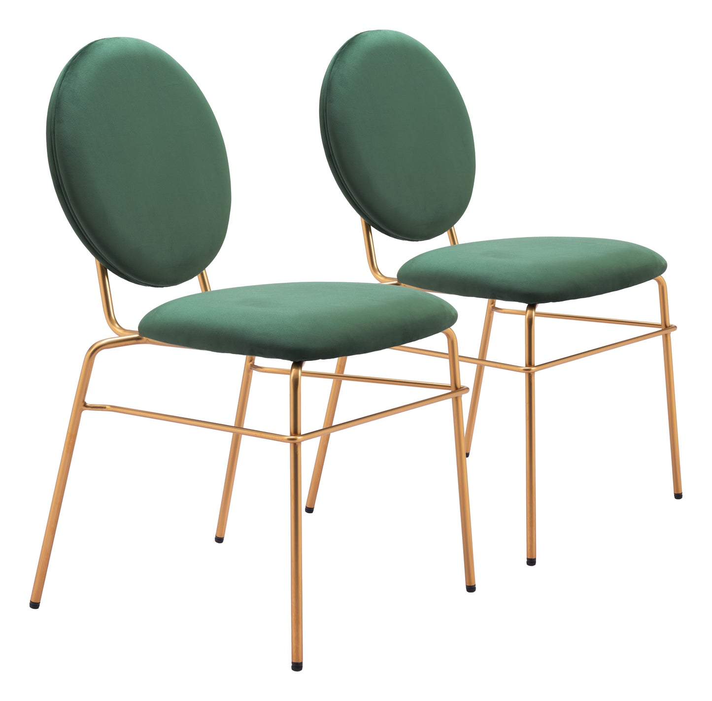 Odessa Dining Chair Green & Gold