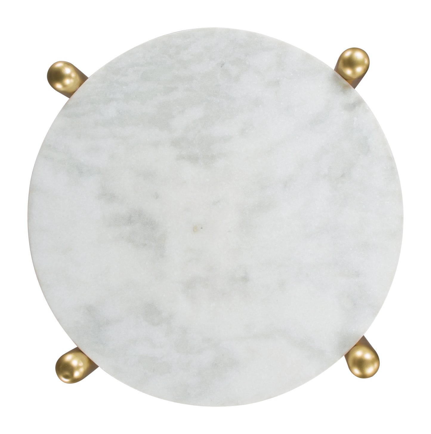 Mina Side Table White & Gold