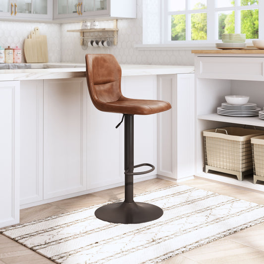 Vital Barstool Vintage Brown & Dark Bronze