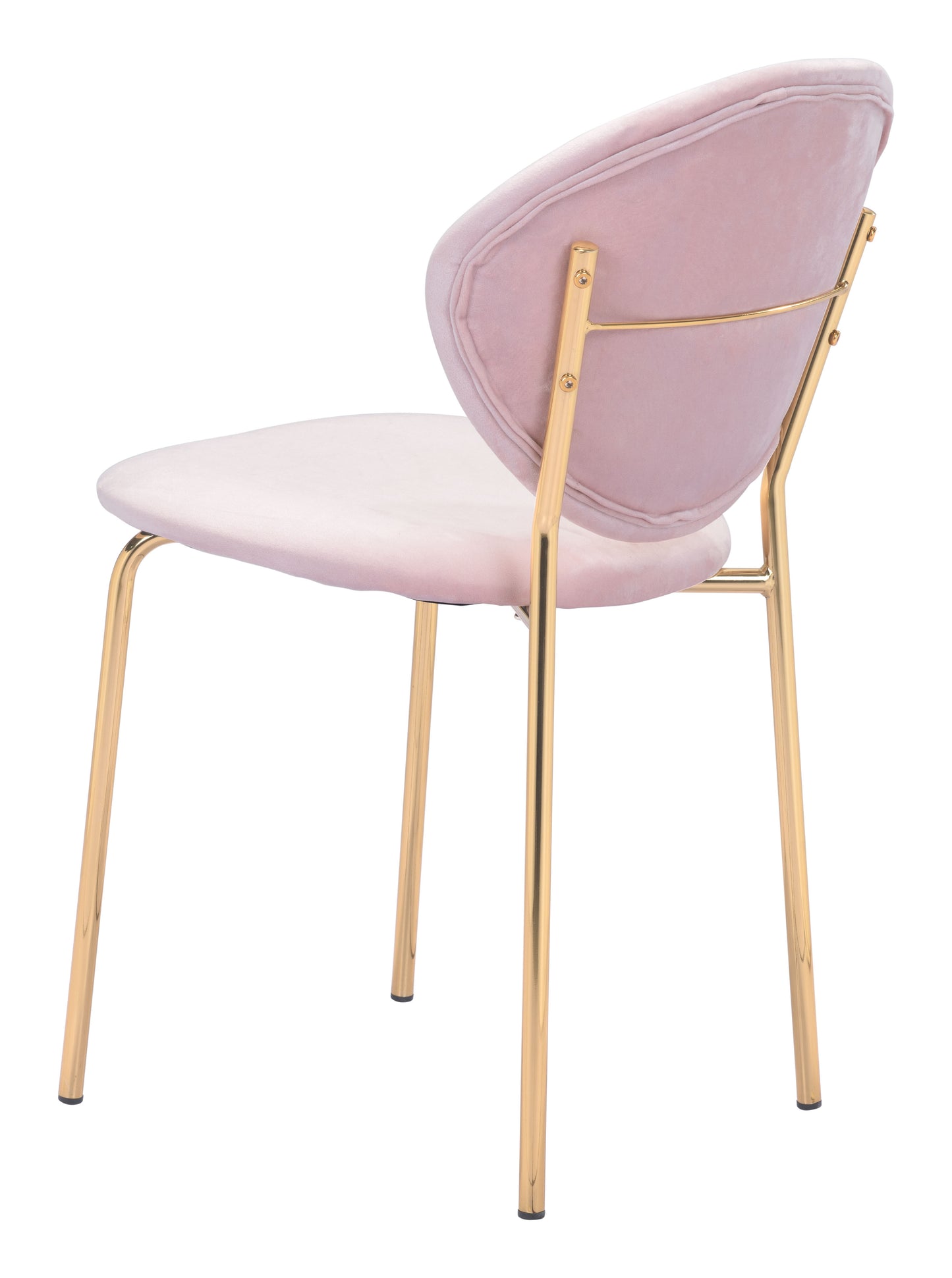 Clyde Dining Chair Pink & Gold