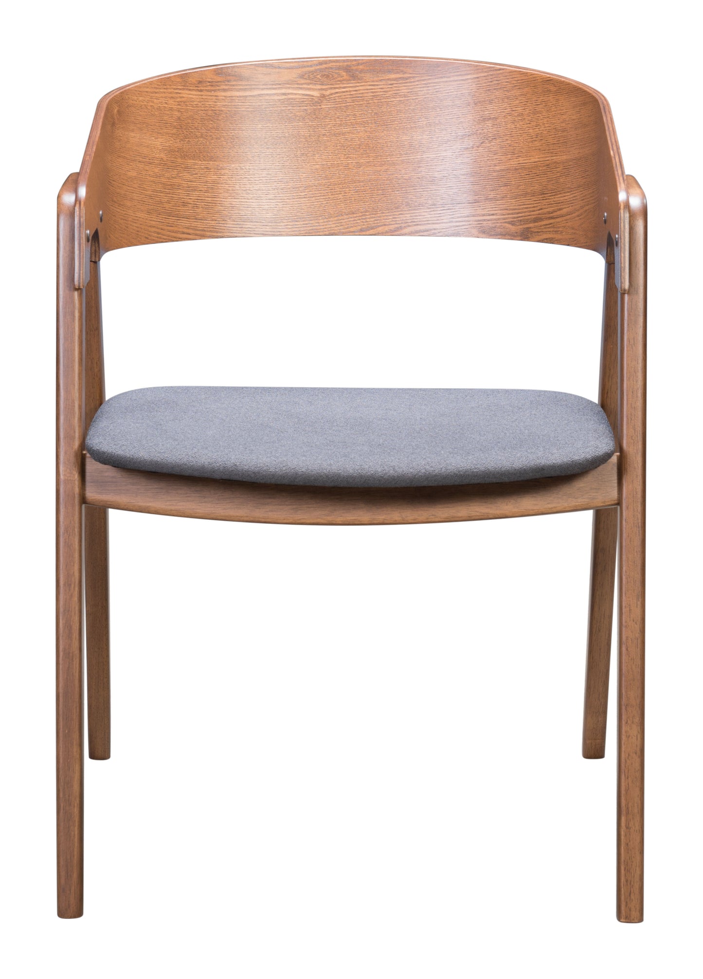 Alden Dining Arm Chair Walnut & Dark Gray