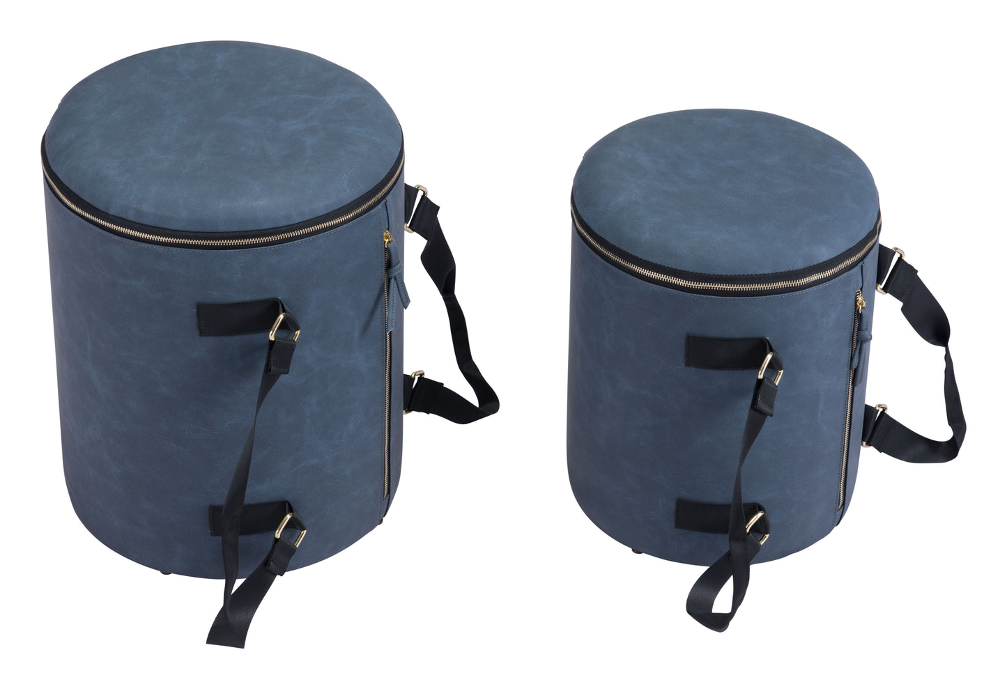 Candice Storage Ottoman Set Blue