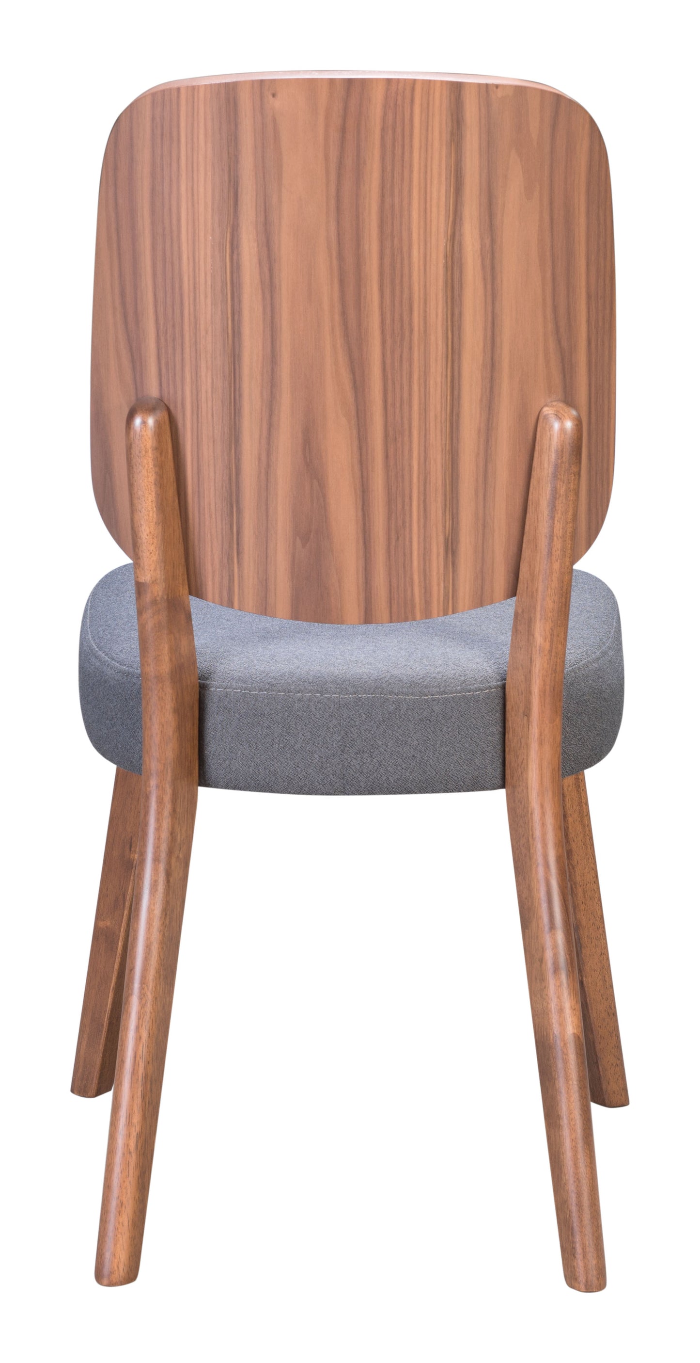 Alberta Dining Chair Walnut & Dark Gray