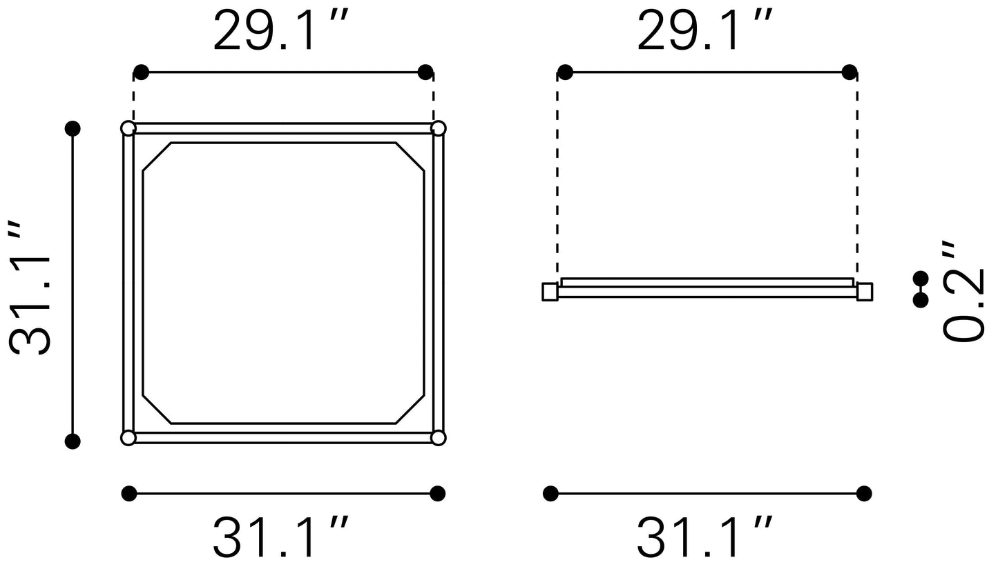 Zuo Adjustable Shelf Light Gray