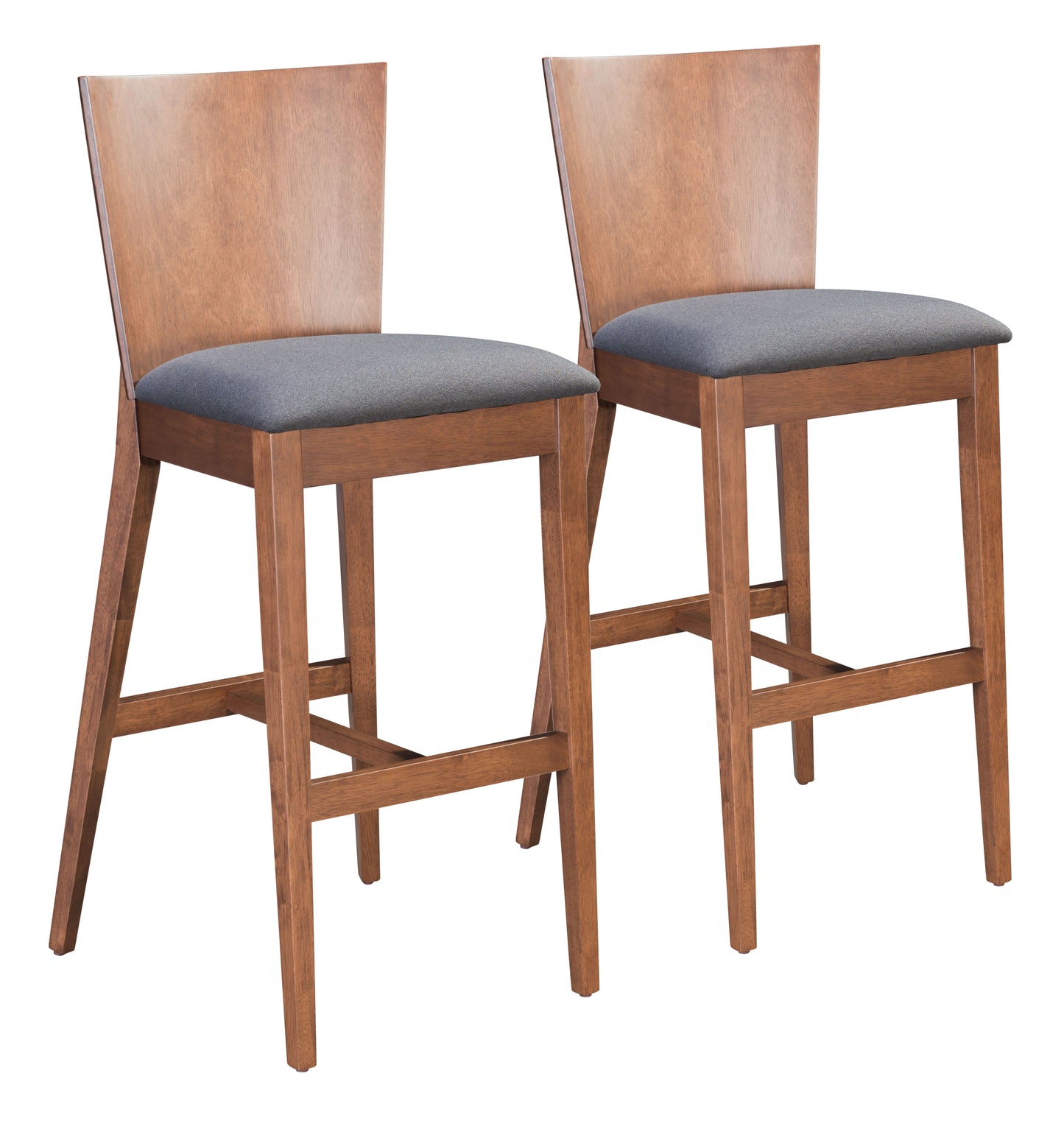 Ambrose Barstool Walnut & Dark Gray