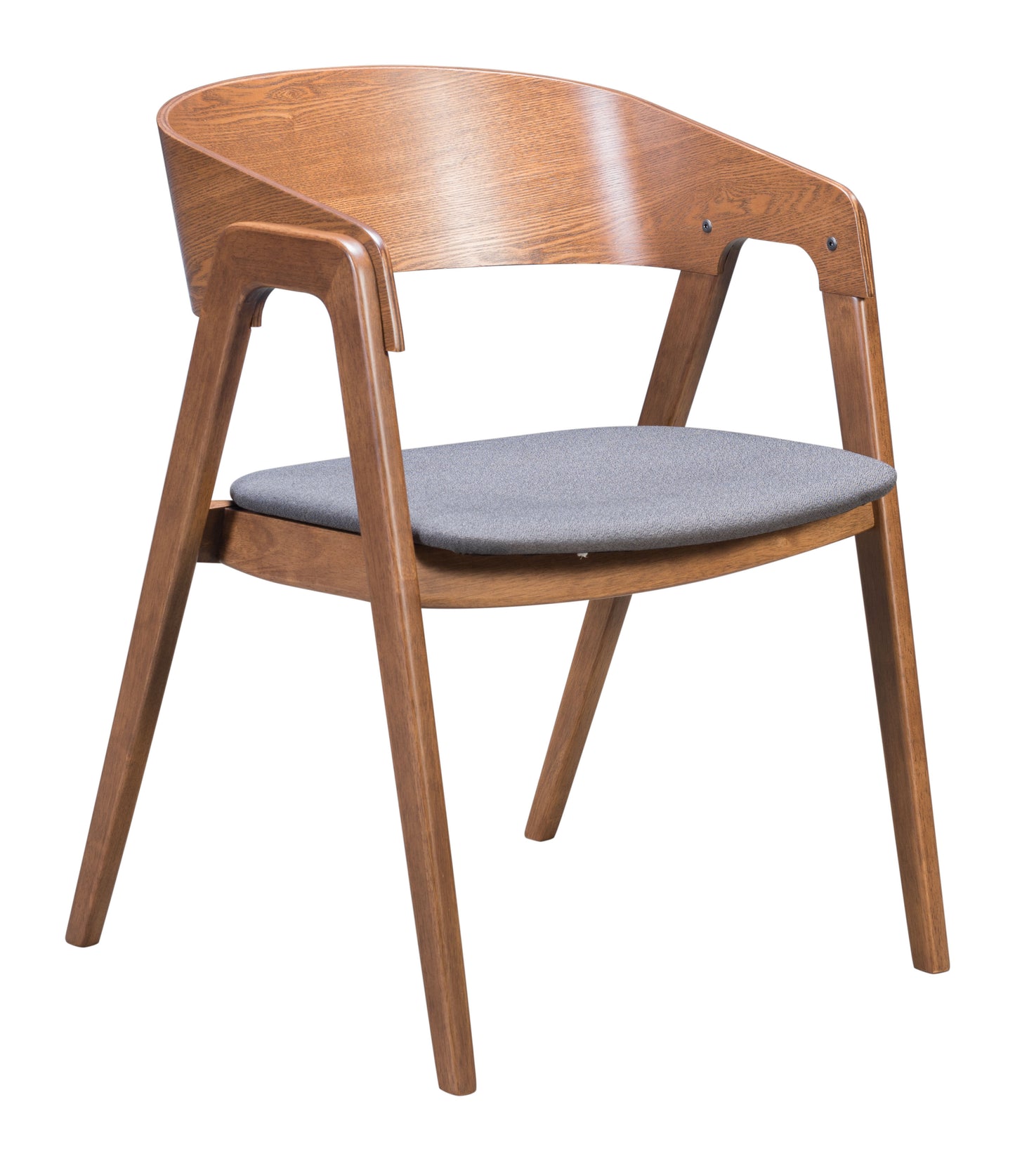 Alden Dining Arm Chair Walnut & Dark Gray