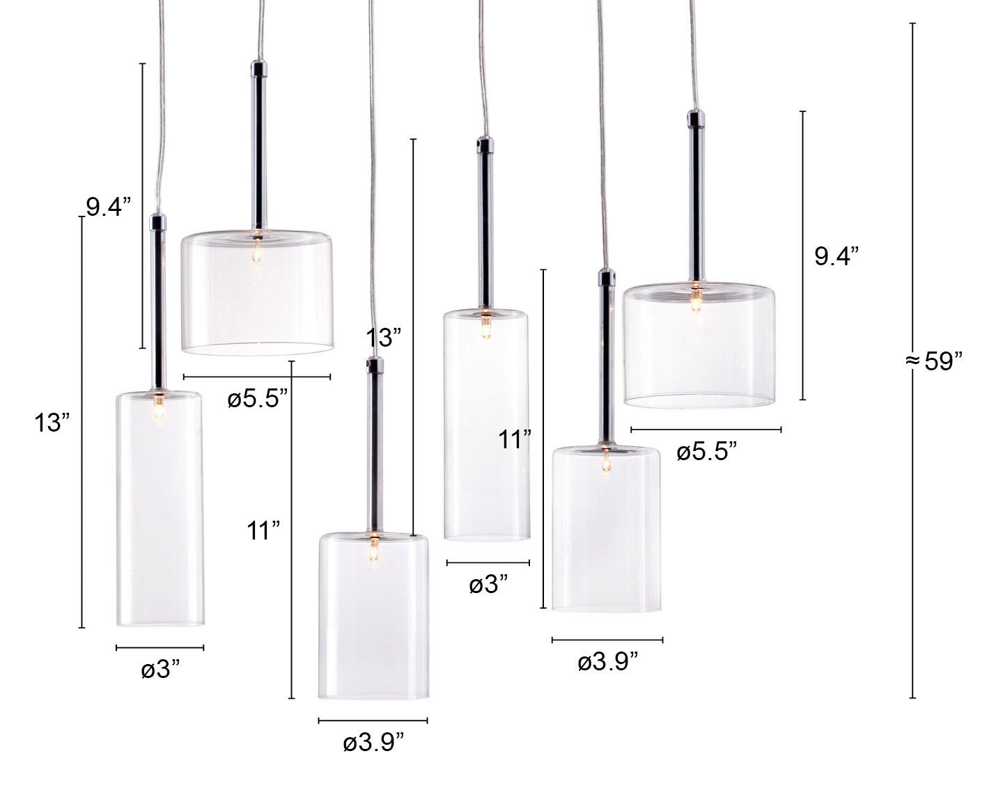 Hale Ceiling Lamp Clear