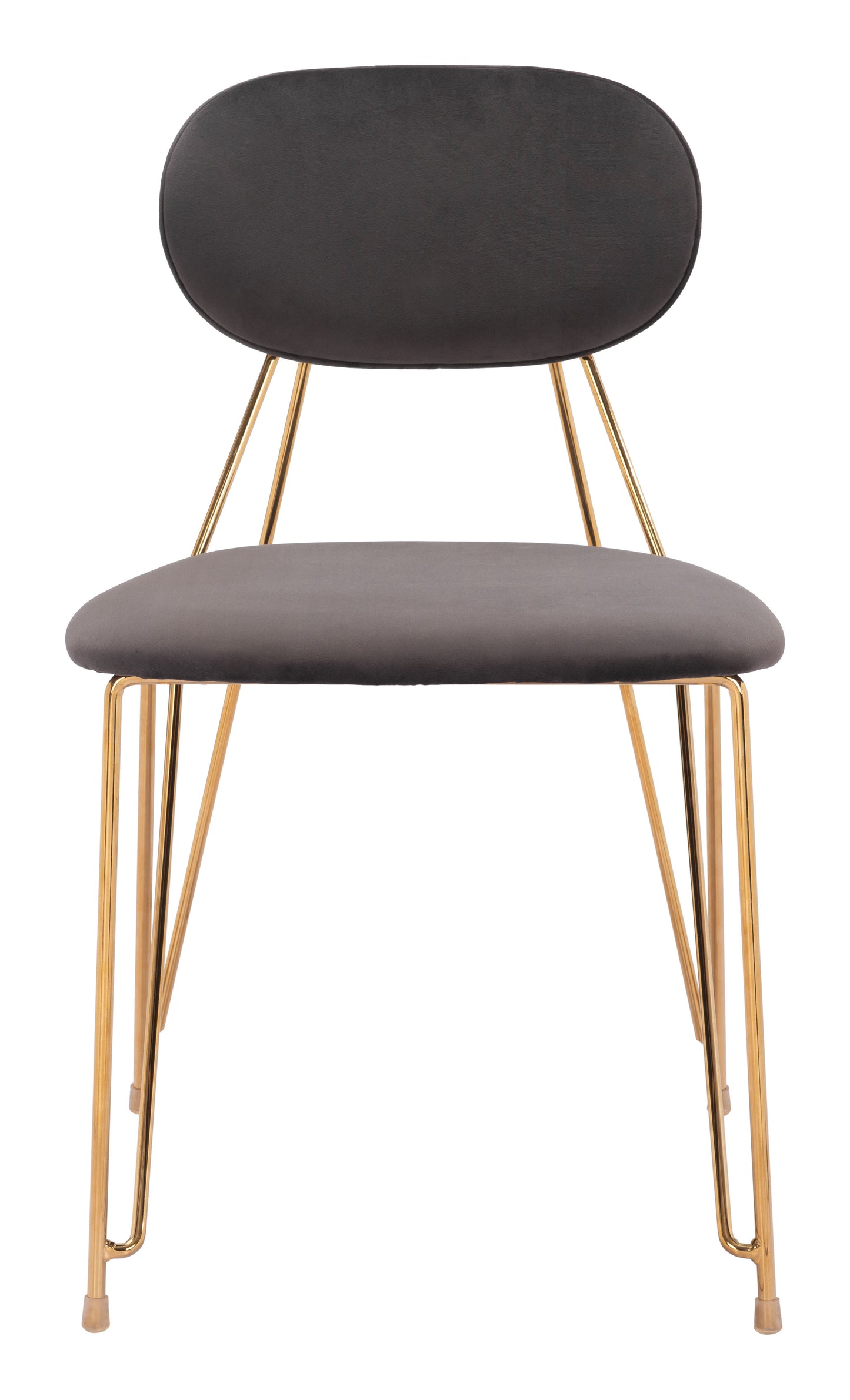 Georges Dining Chair Gray & Gold