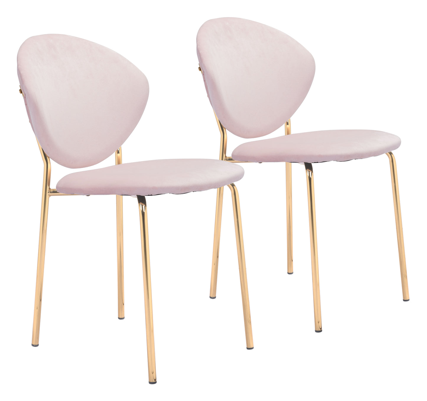 Clyde Dining Chair Pink & Gold